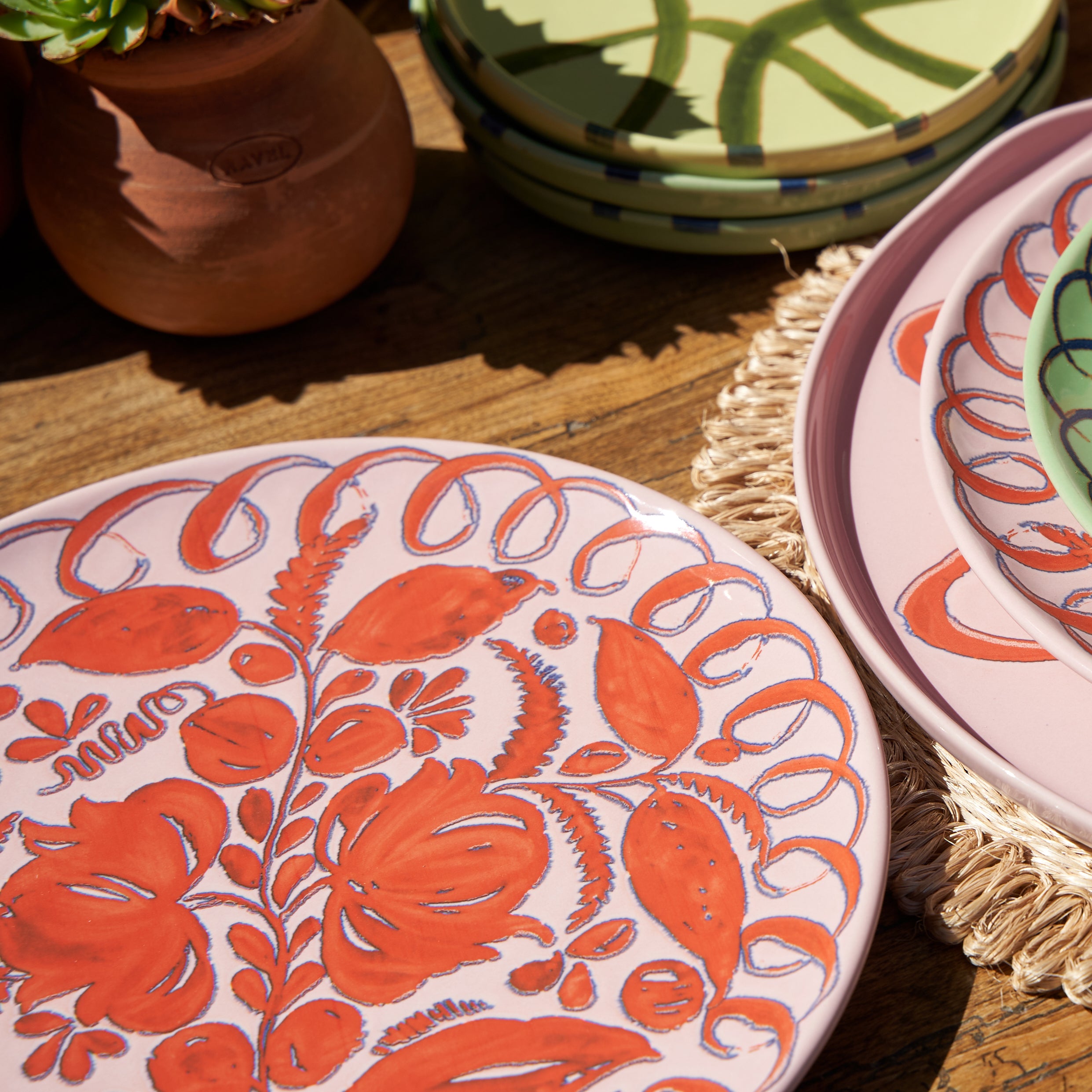 couleur-nature-amalfi-assiette-c-ramique-rose-27-cm image 5