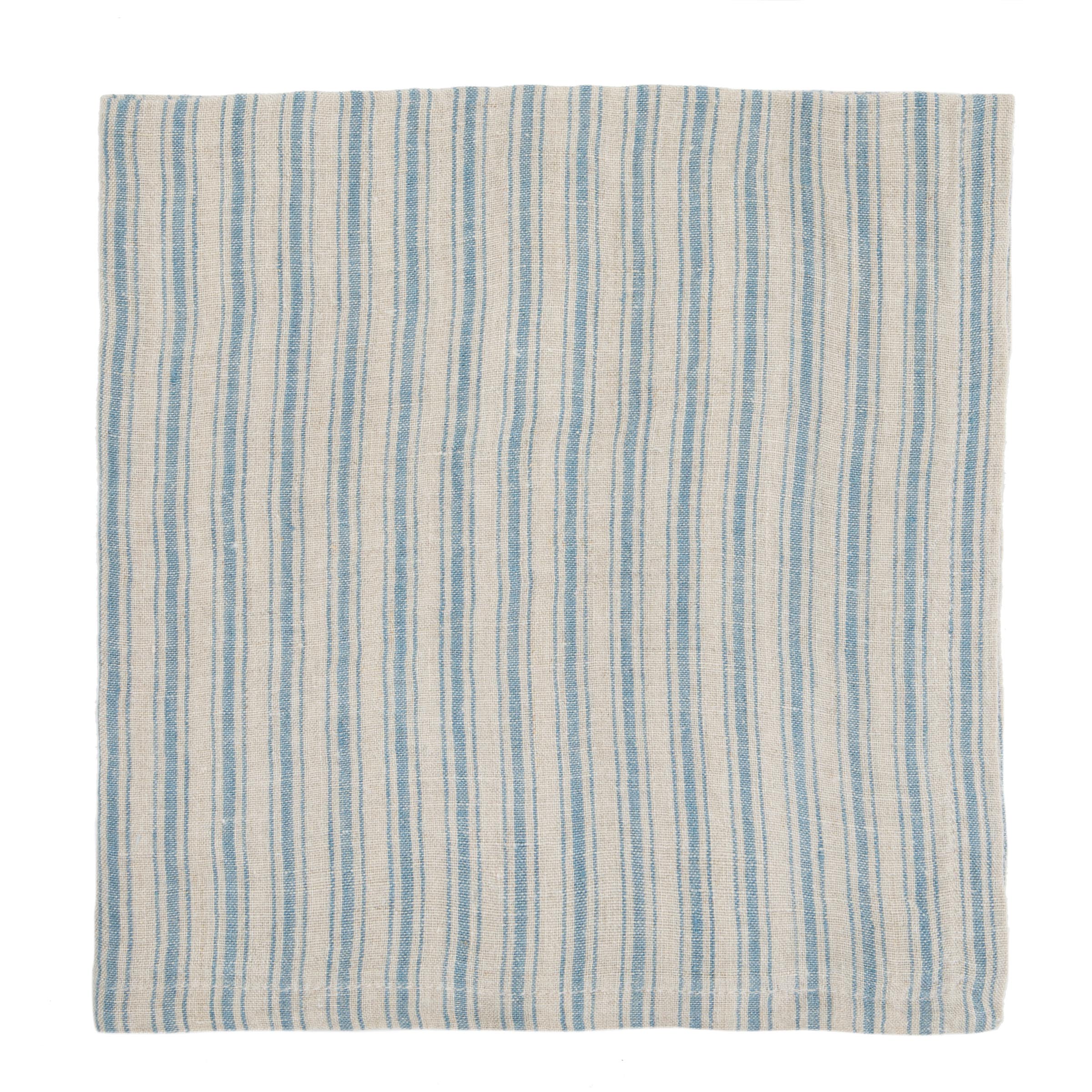 couleur-nature-boat-stripe-serviettes-lin-bleu-naturel-lot-4 image 3