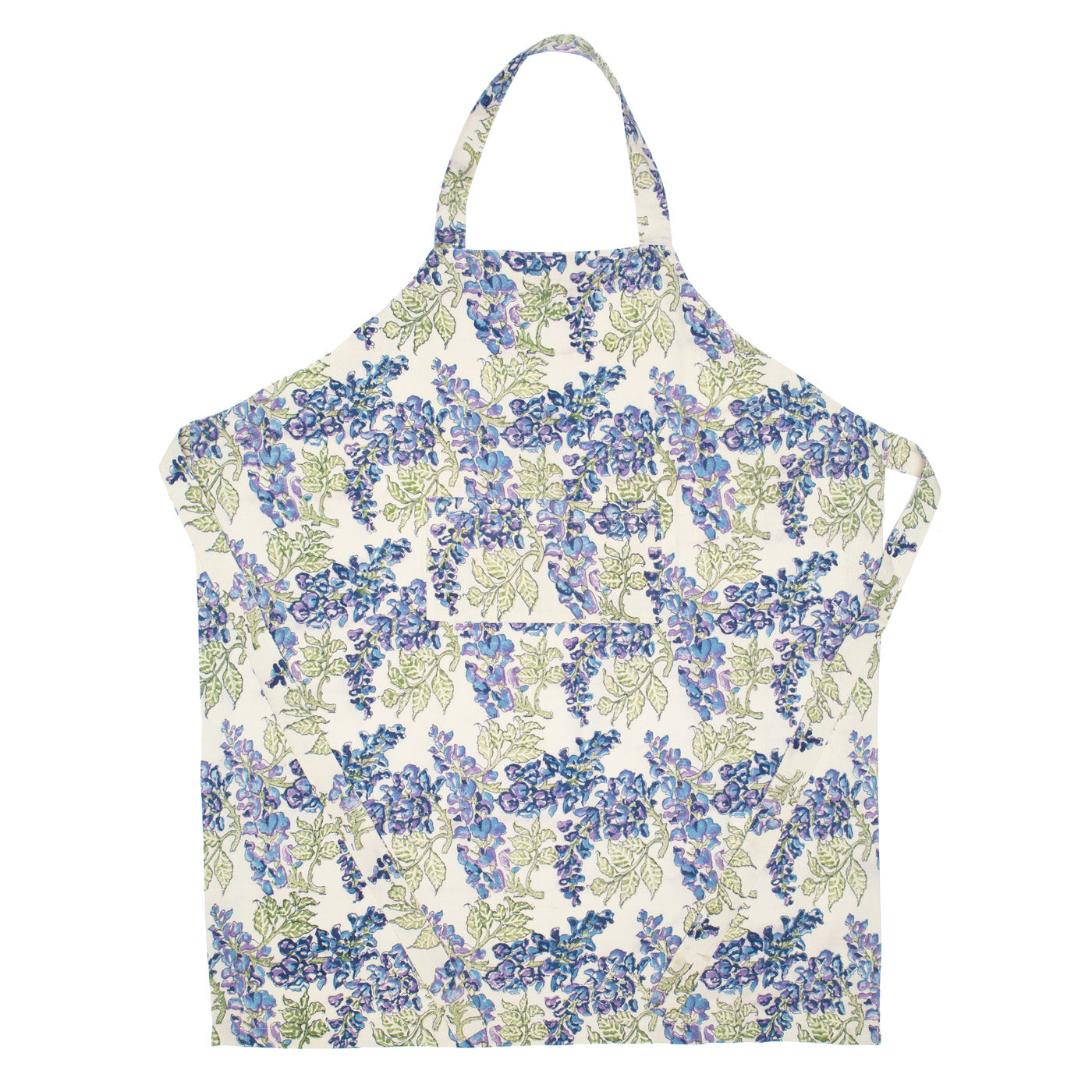 couleur-nature-wisteria-tablier-coton-vert-bleu-poche image 1