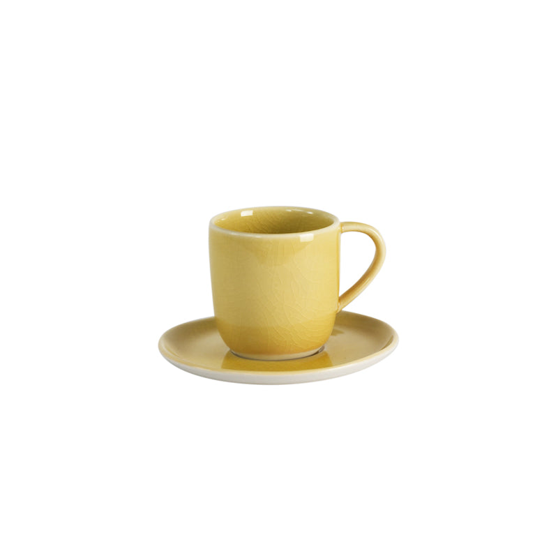 jars-tourron-tasse-espresso-avec-sous-tasse-gen-t-jaune-craquel image 1