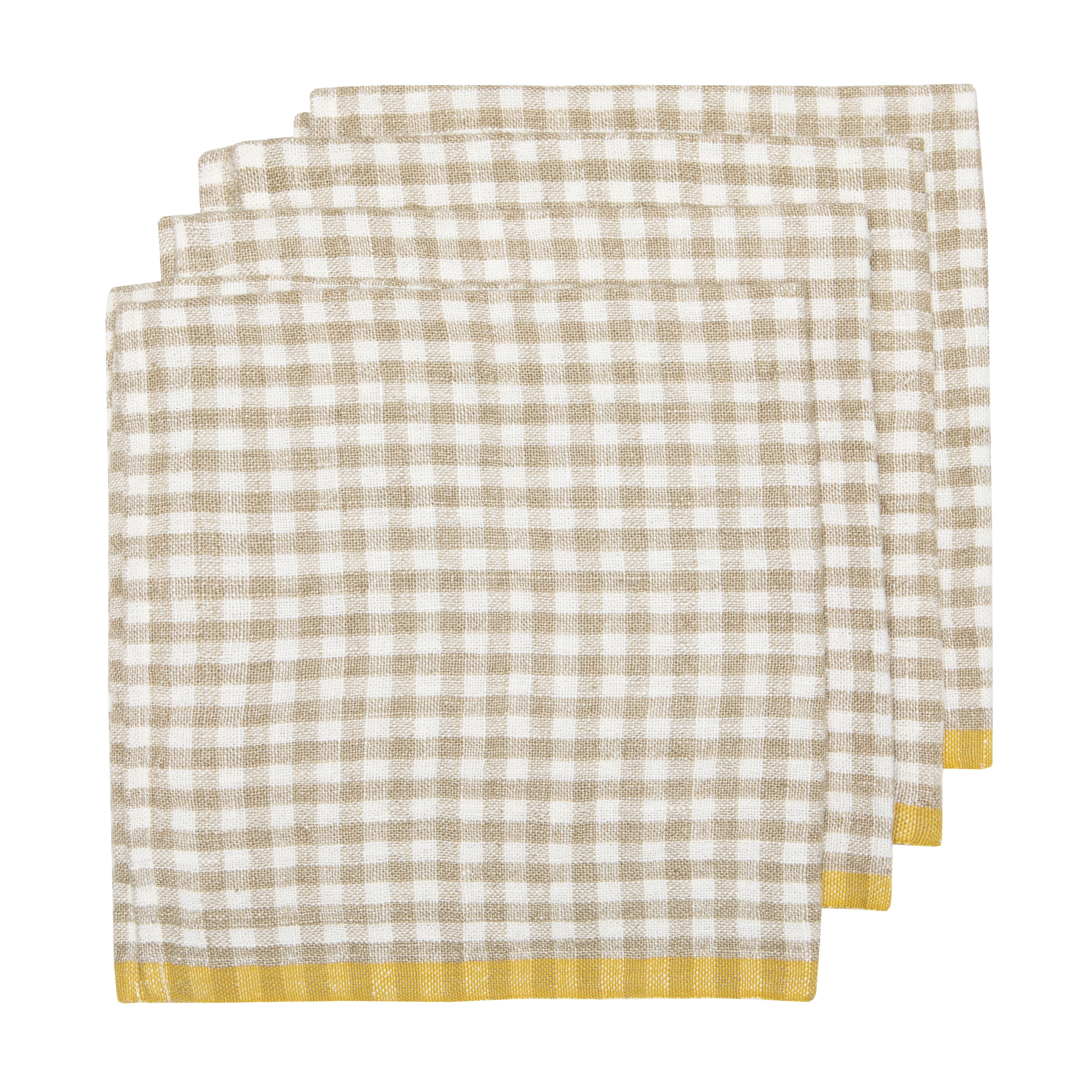 couleur-nature-gingham-serviettes-tissu-carreaux-naturel-coton image 4