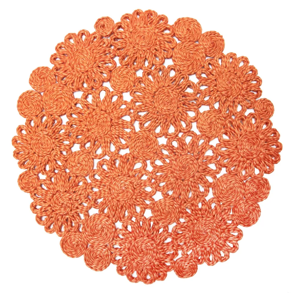couleur-nature-daisy-jute-sets-de-table-ronds-cl-mentine-lot-4 image 1