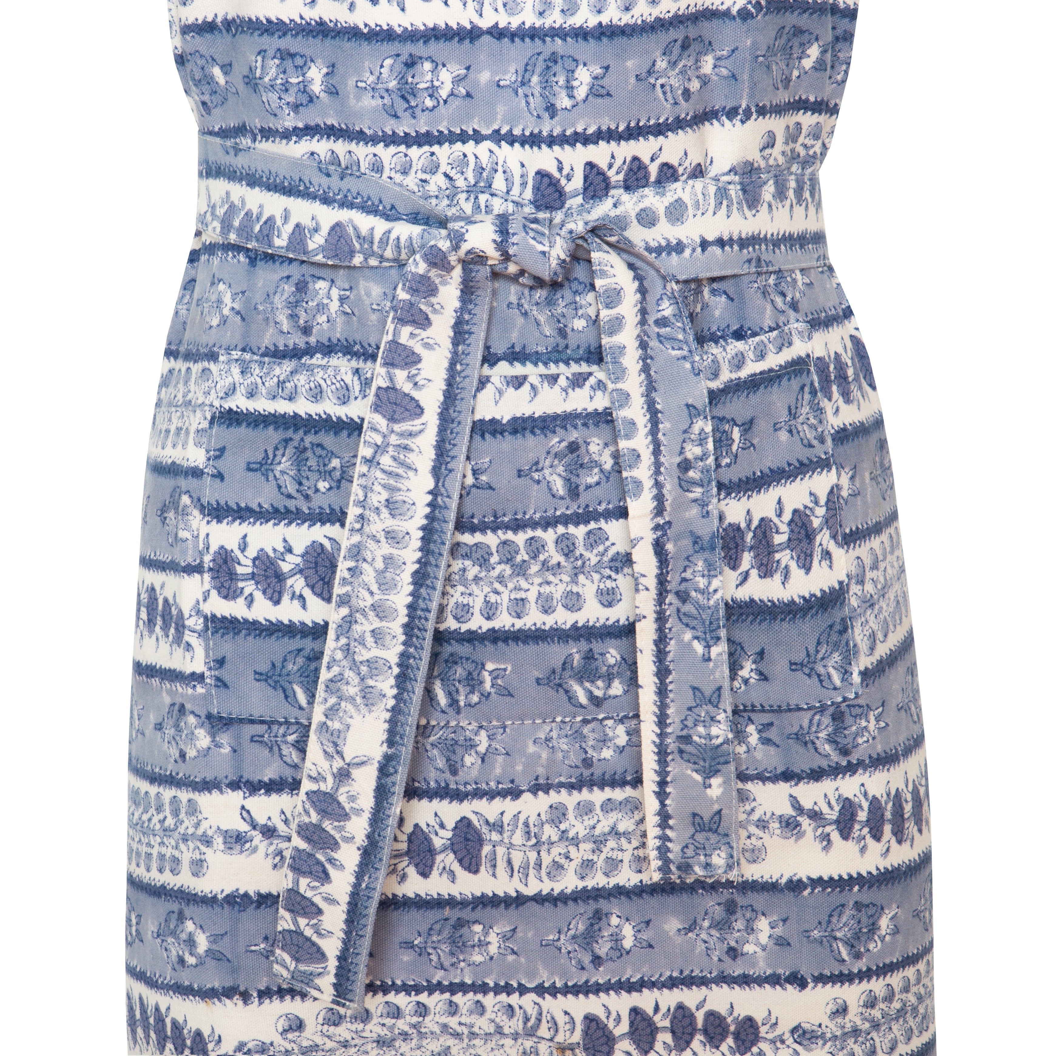 couleur-nature-avignon-tablier-cuisine-coton-bleu-marine-floral image 2