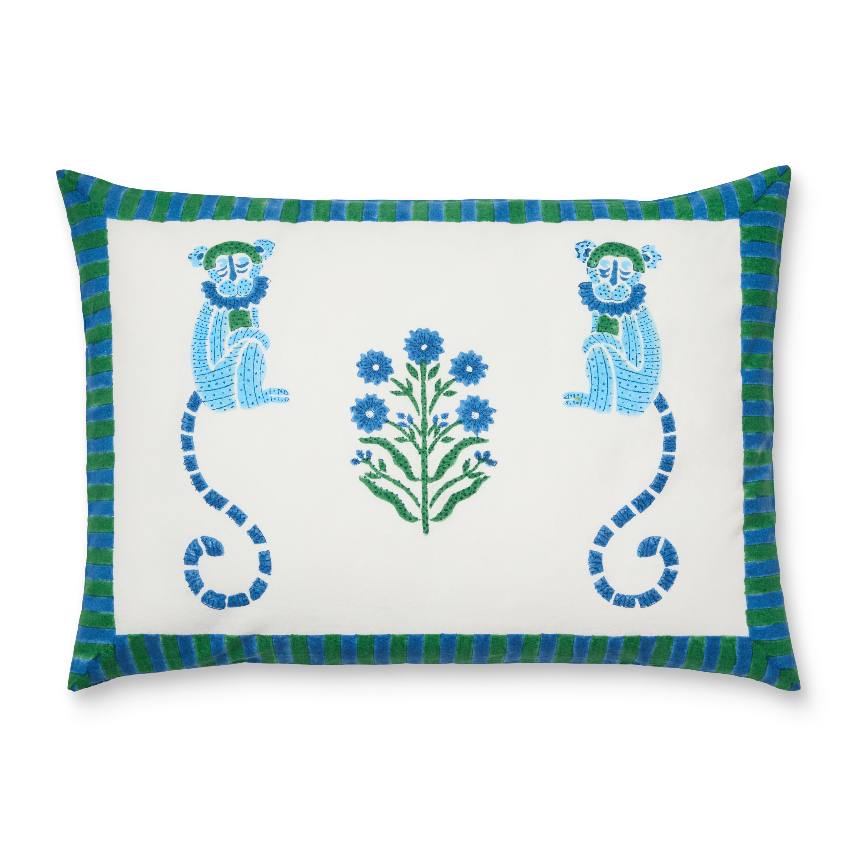 couleur-nature-jeu-de-singes-housse-coussin-bleu-40x55-cm image 1