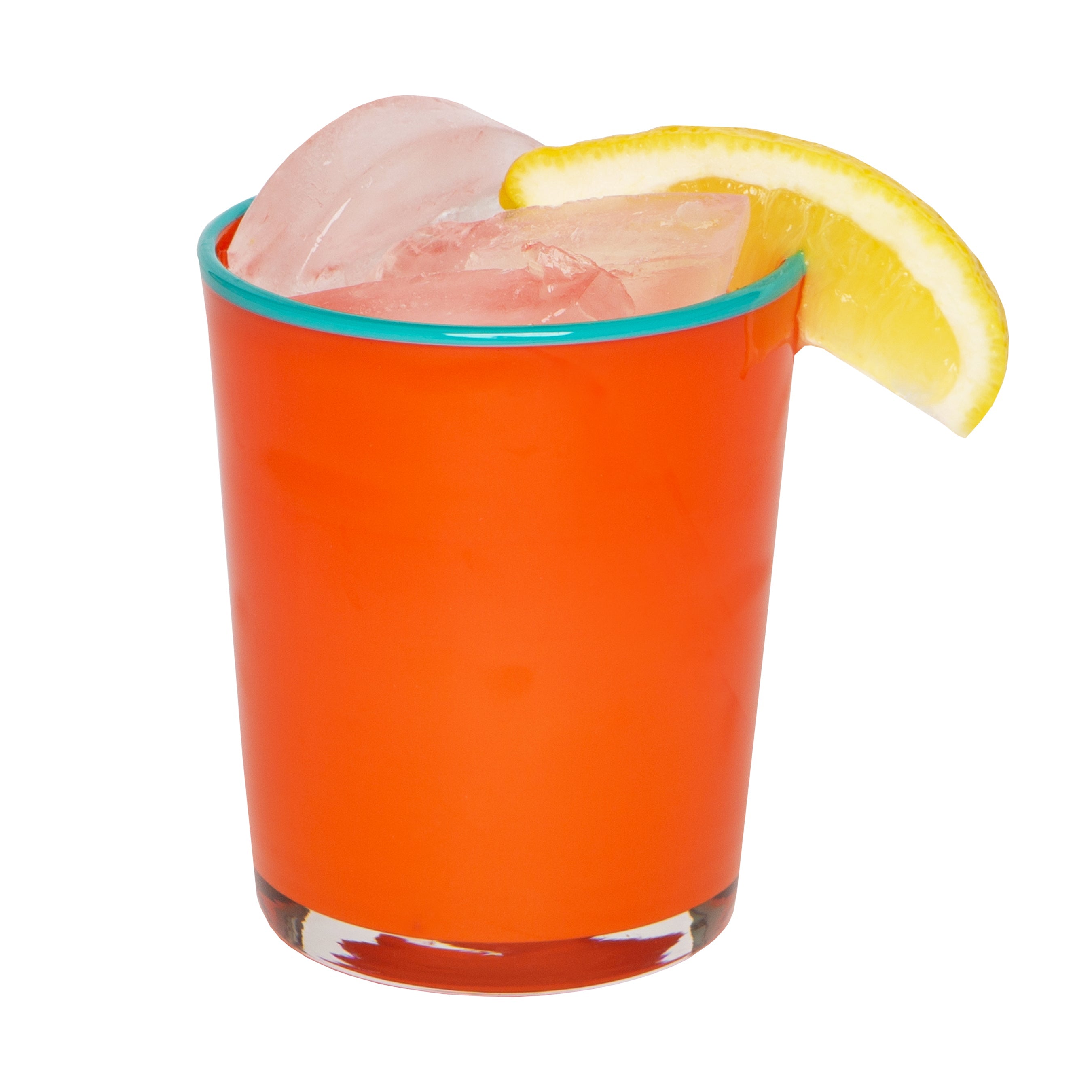couleur-nature-summer-glass-verres-orange-turquoise-15-oz-lot-de-4 image 3