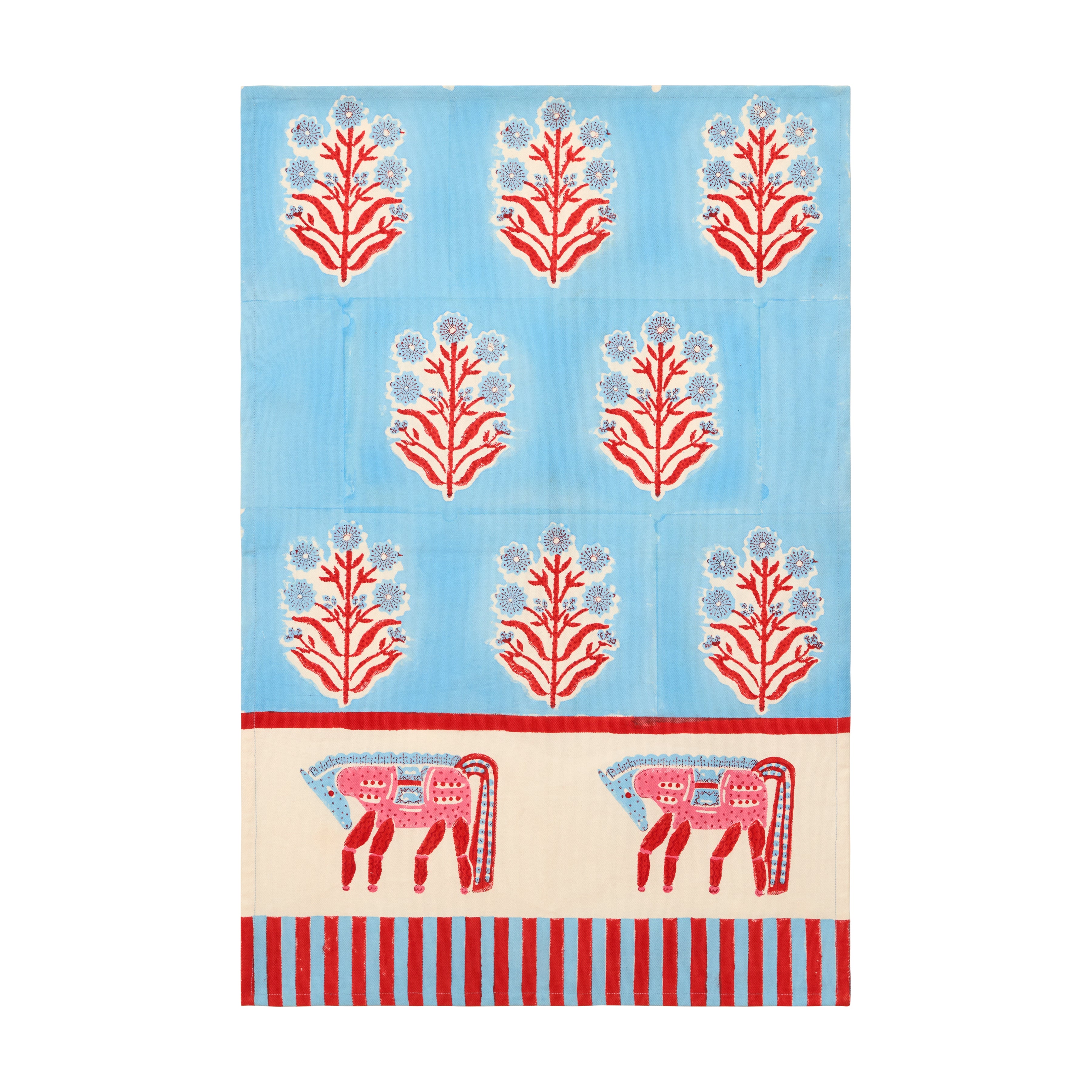 couleur-nature-cheval-nomade-torchon-coton-rose-bleu-lot-2 image 2