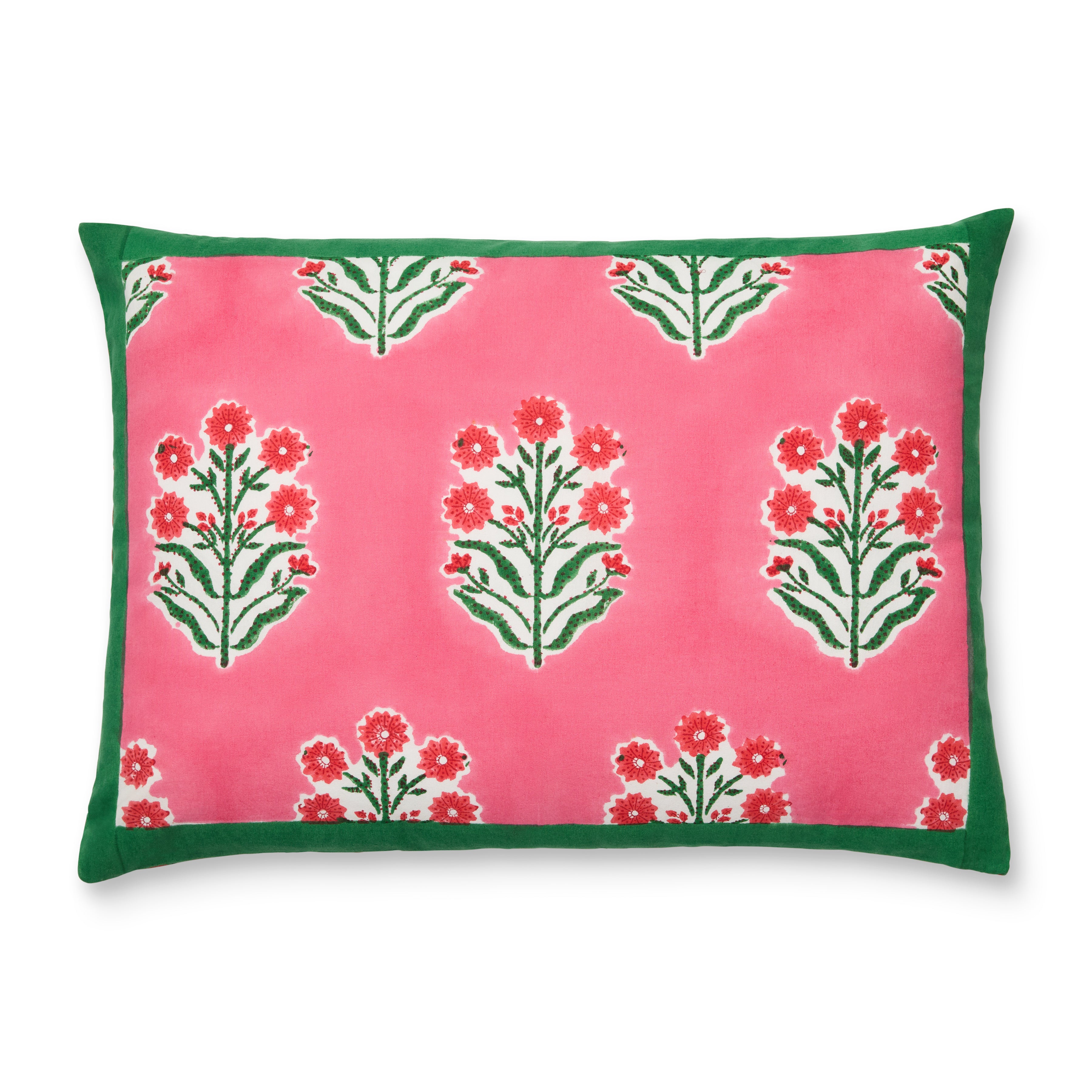 couleur-nature-jeu-de-singes-housse-coussin-rose-vert image 2