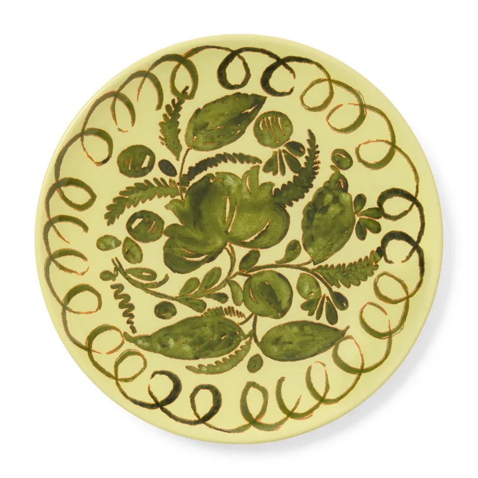 couleur-nature-amalfi-assiette-dessert-c-ramique-vert-lime-23-cm image 1