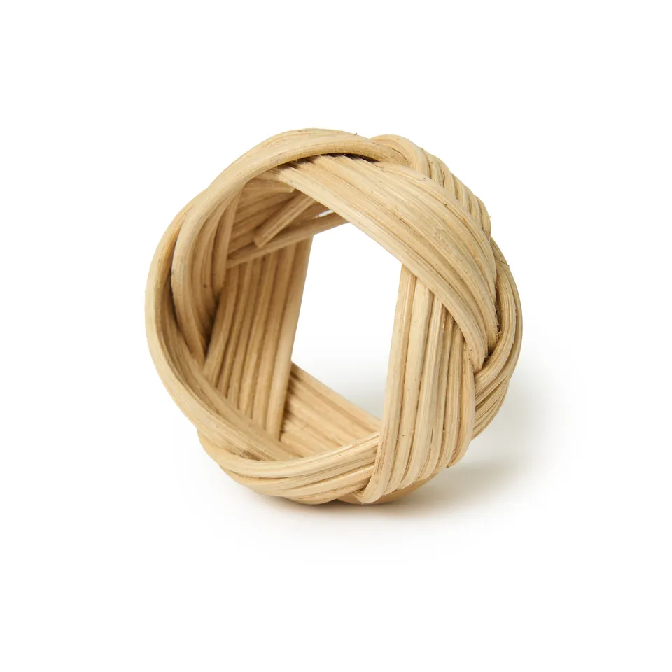 couleur-nature-braided-weave-ronds-de-serviette-rotin-lot-de-4 image 1