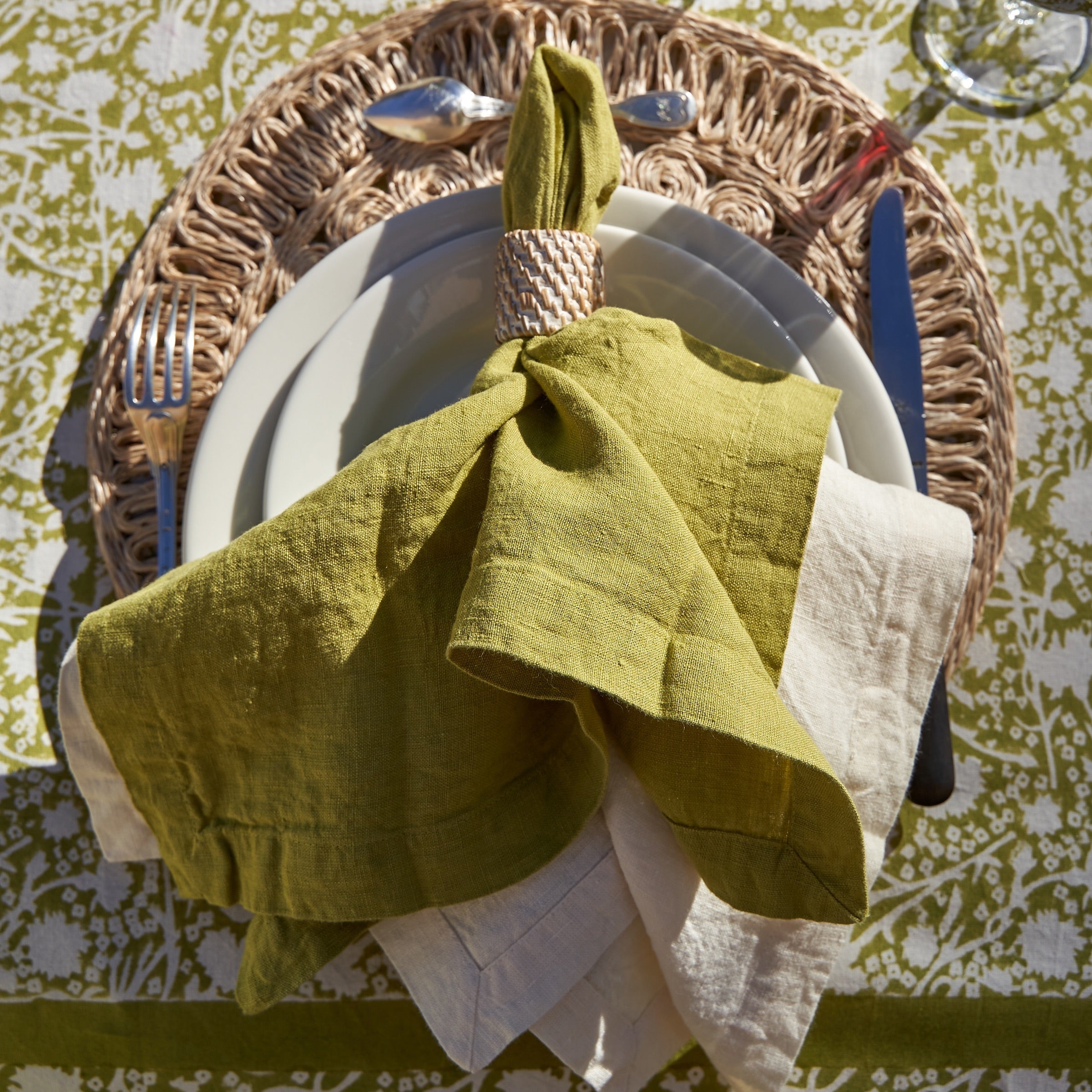 couleur-nature-everyday-serviette-lin-vert-pomme-lot-4 image 3