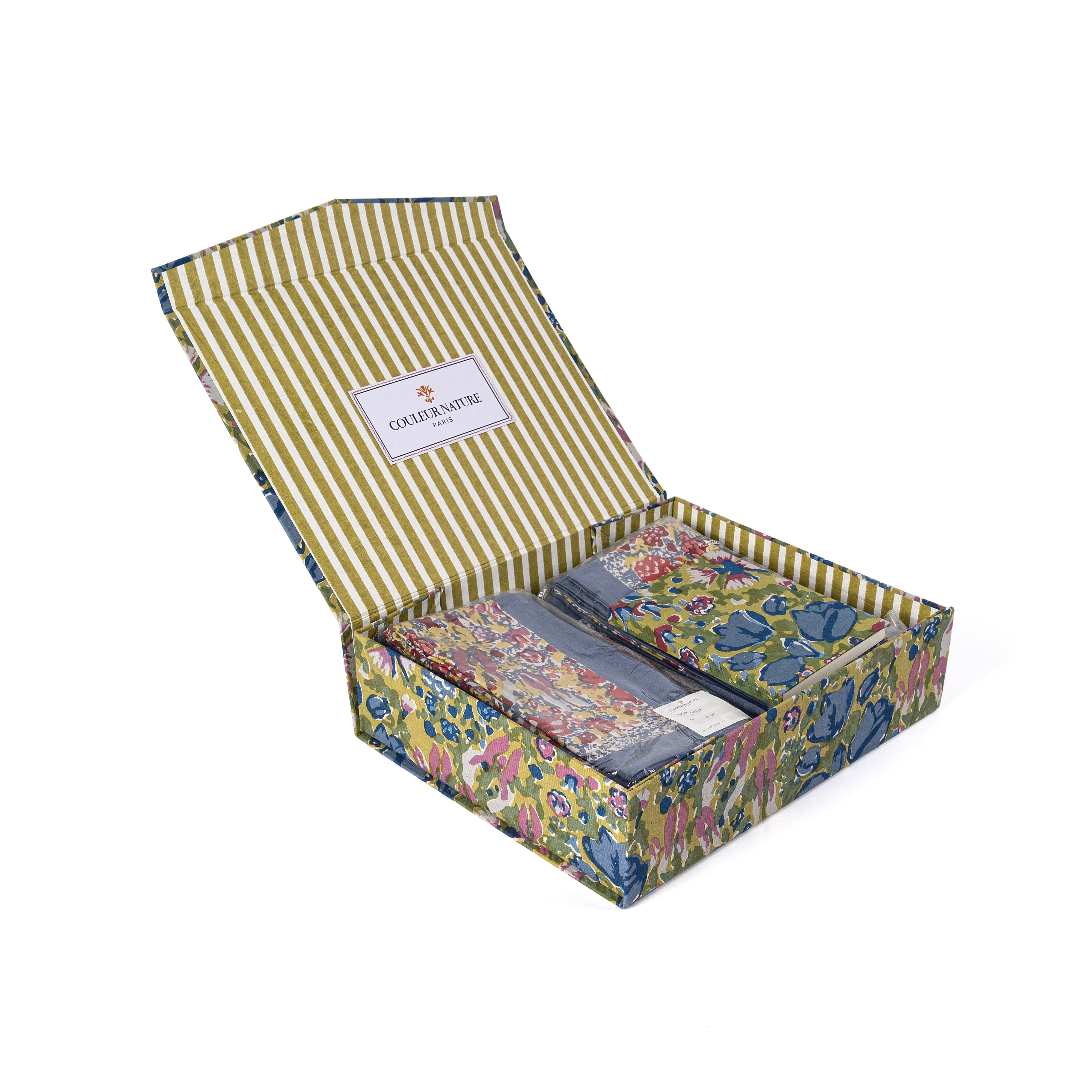 couleur-nature-jardin-bo-te-tr-sor-tissu-bleu-vert-cadeau image 4