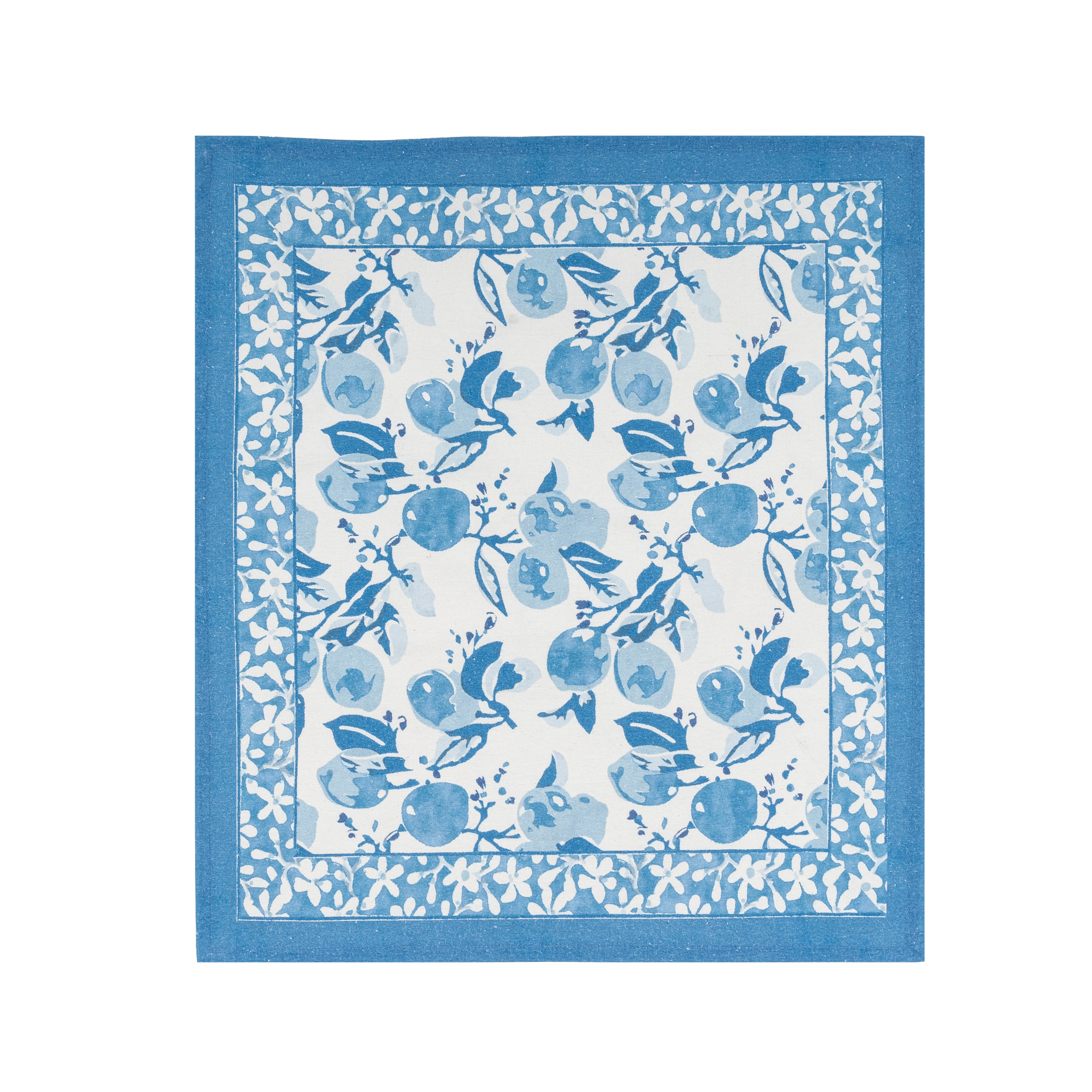 couleur-nature-citron-bleu-serviettes-tissu-lot-6-bleu-coton image 4