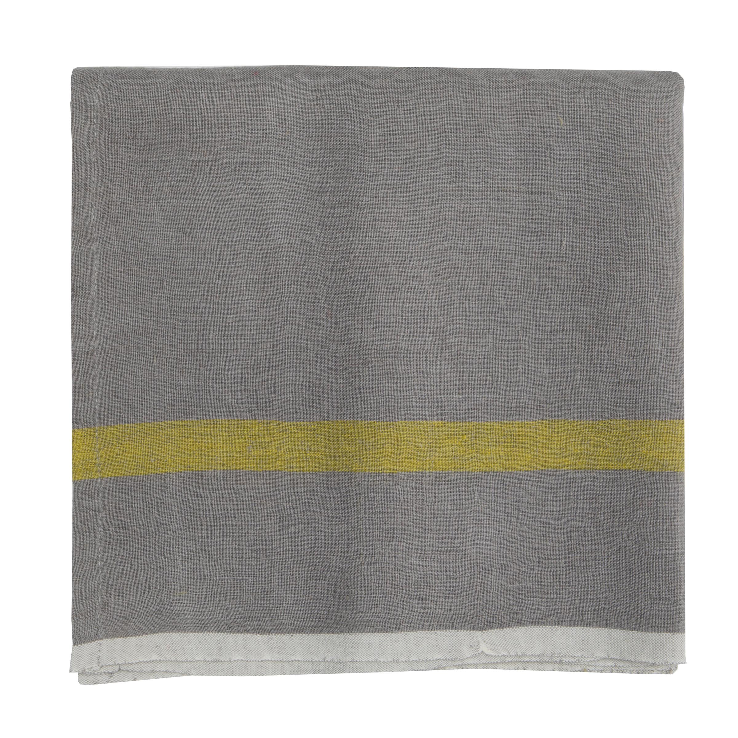 couleur-nature-lin-lav-serviette-gris-lime-lot-de-4 image 1