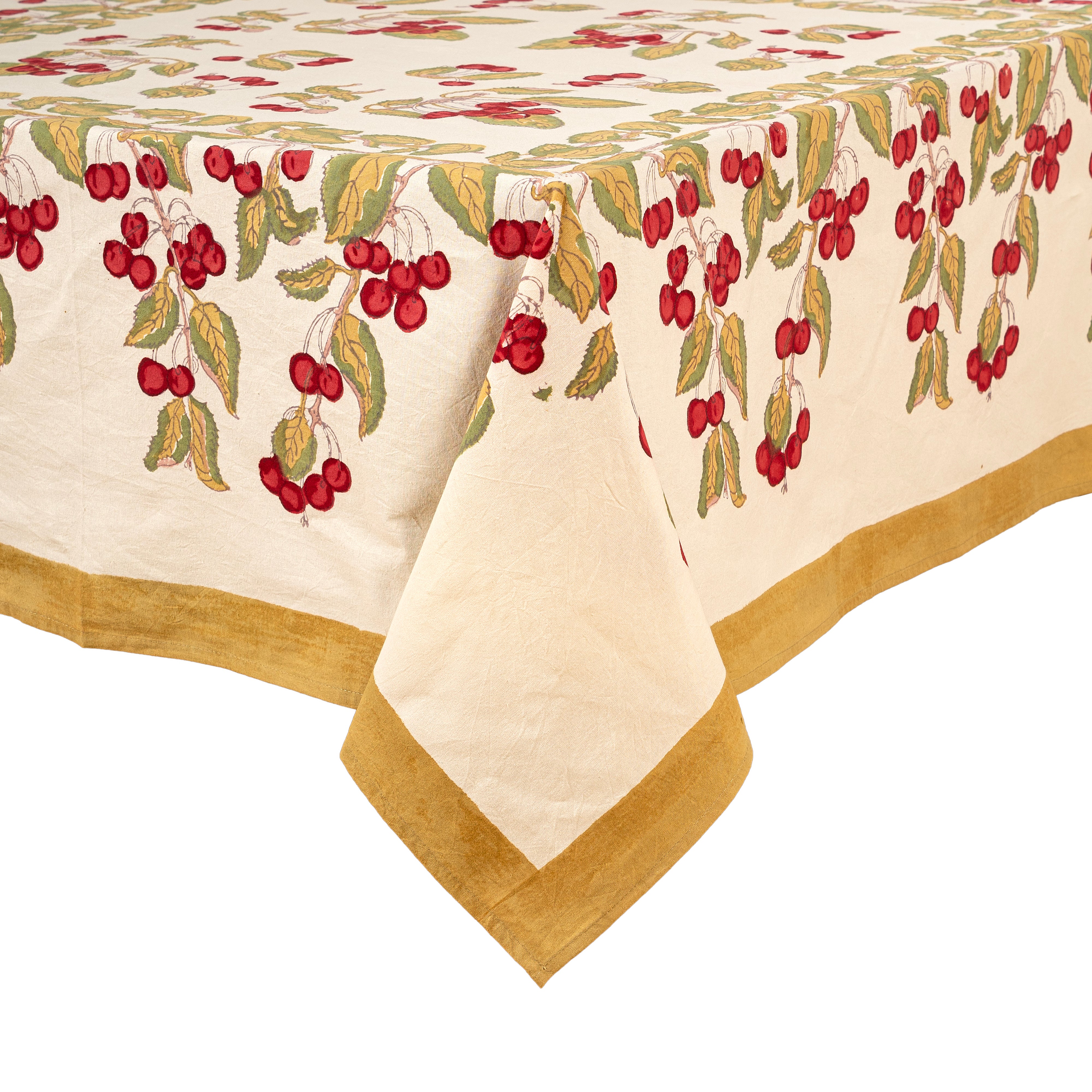 couleur-nature-cherry-blossom-nappe-cerise-rouge-vert image 2