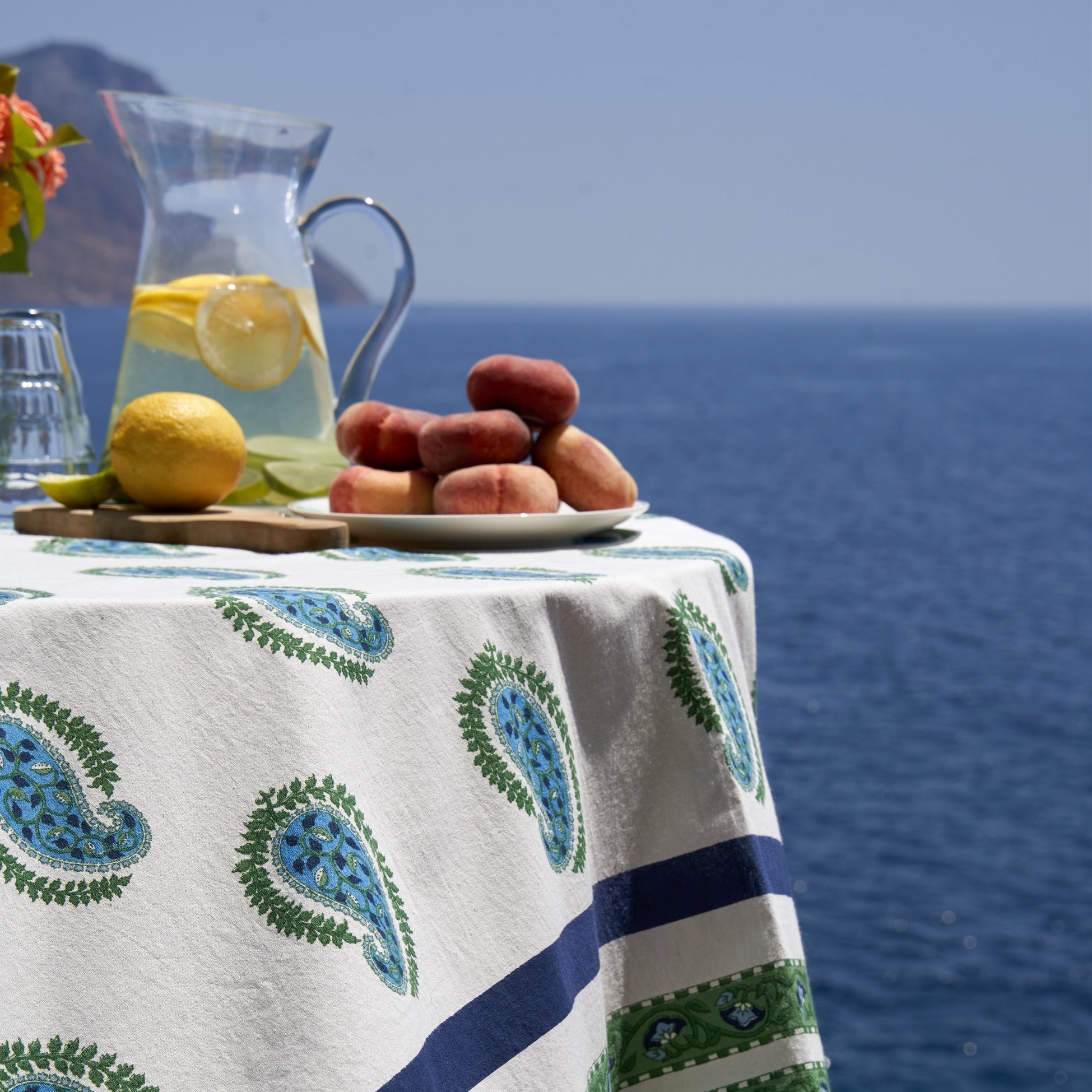 couleur-nature-cassis-nappe-fran-aise-bleu-vert-coton-imprim image 4