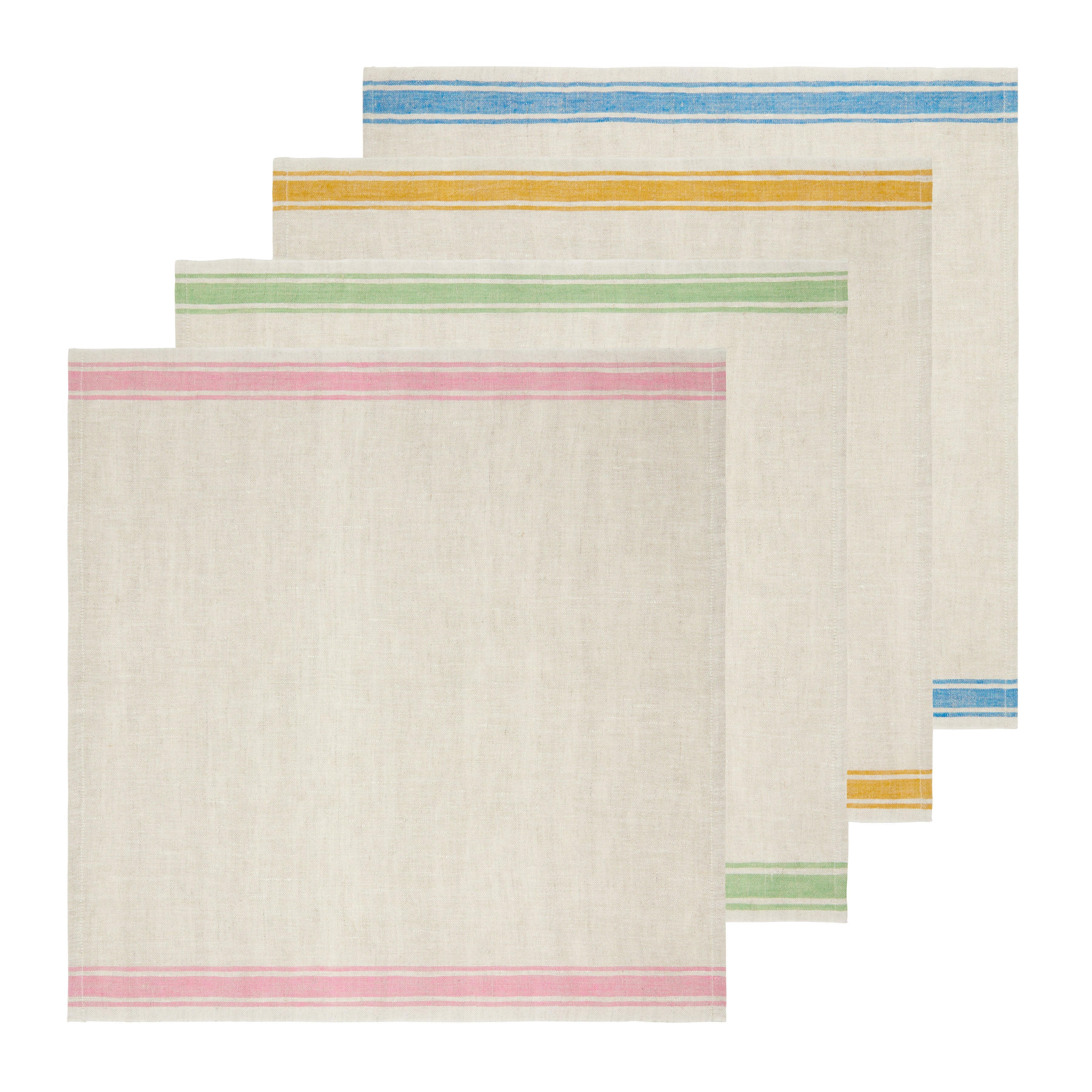 couleur-nature-serviettes-tissu-pastel-assorties-lot-4 image 1