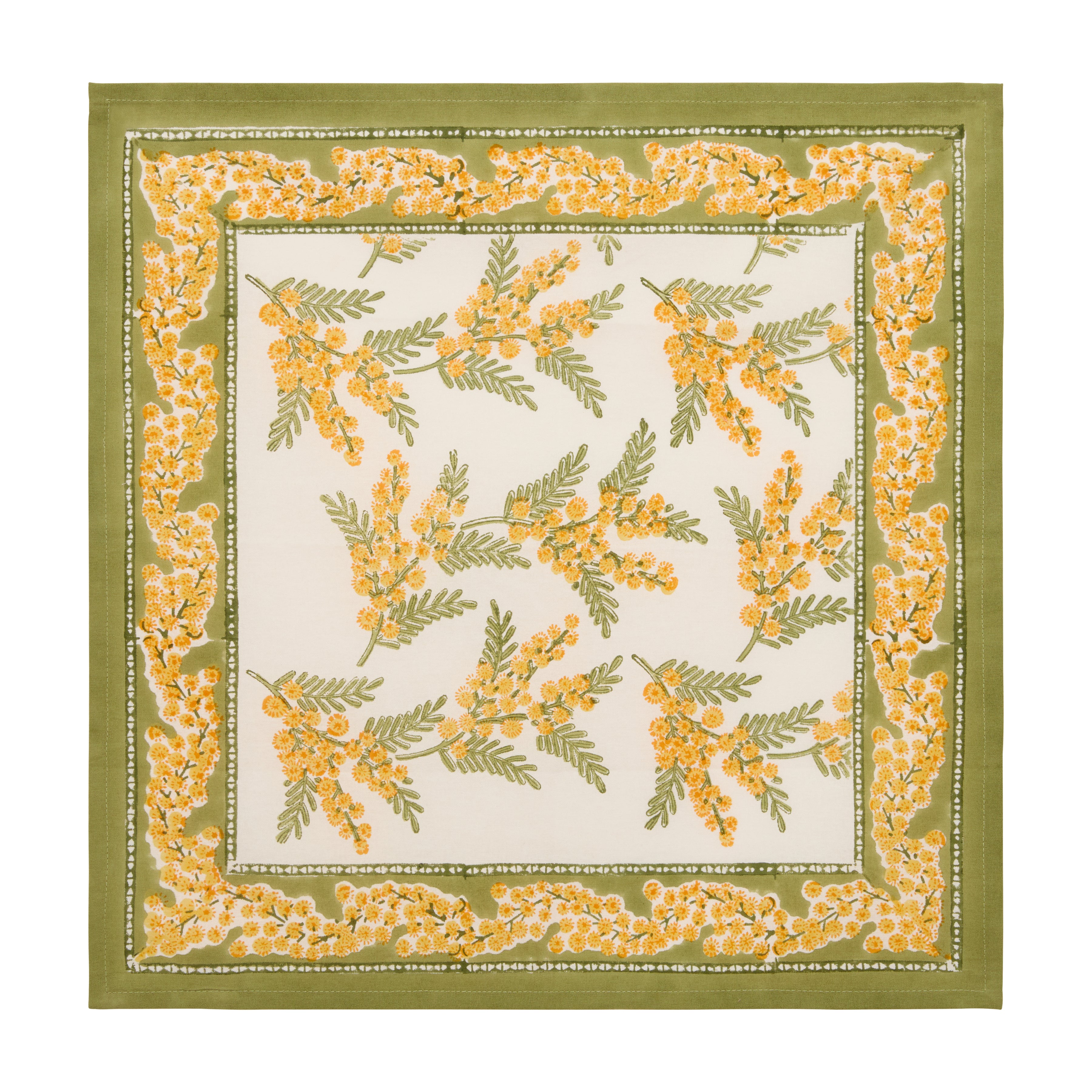 couleur-nature-mimosa-green-yellow-serviettes-coton-lot-6 image 4