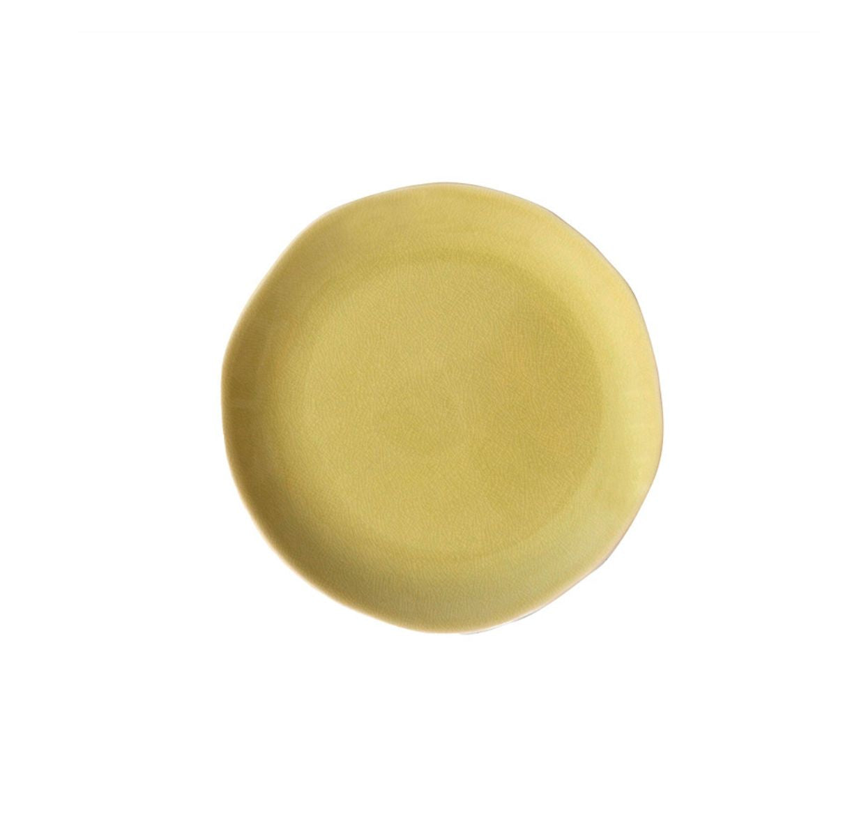 jars-tourron-assiette-tapas-gen-t-jaune-craquel-xs image 1