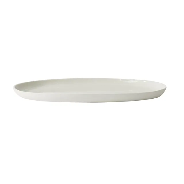 jars-r-fectoire-plateau-ovale-quartz-en-c-ramique-blanche image 1