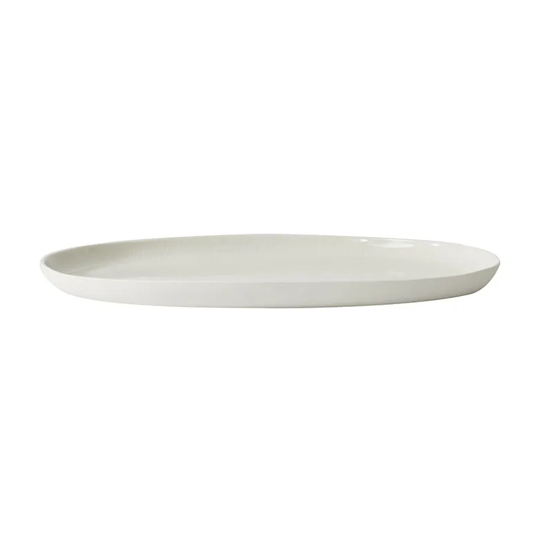 jars-r-fectoire-plateau-ovale-quartz-en-c-ramique-blanche image 1