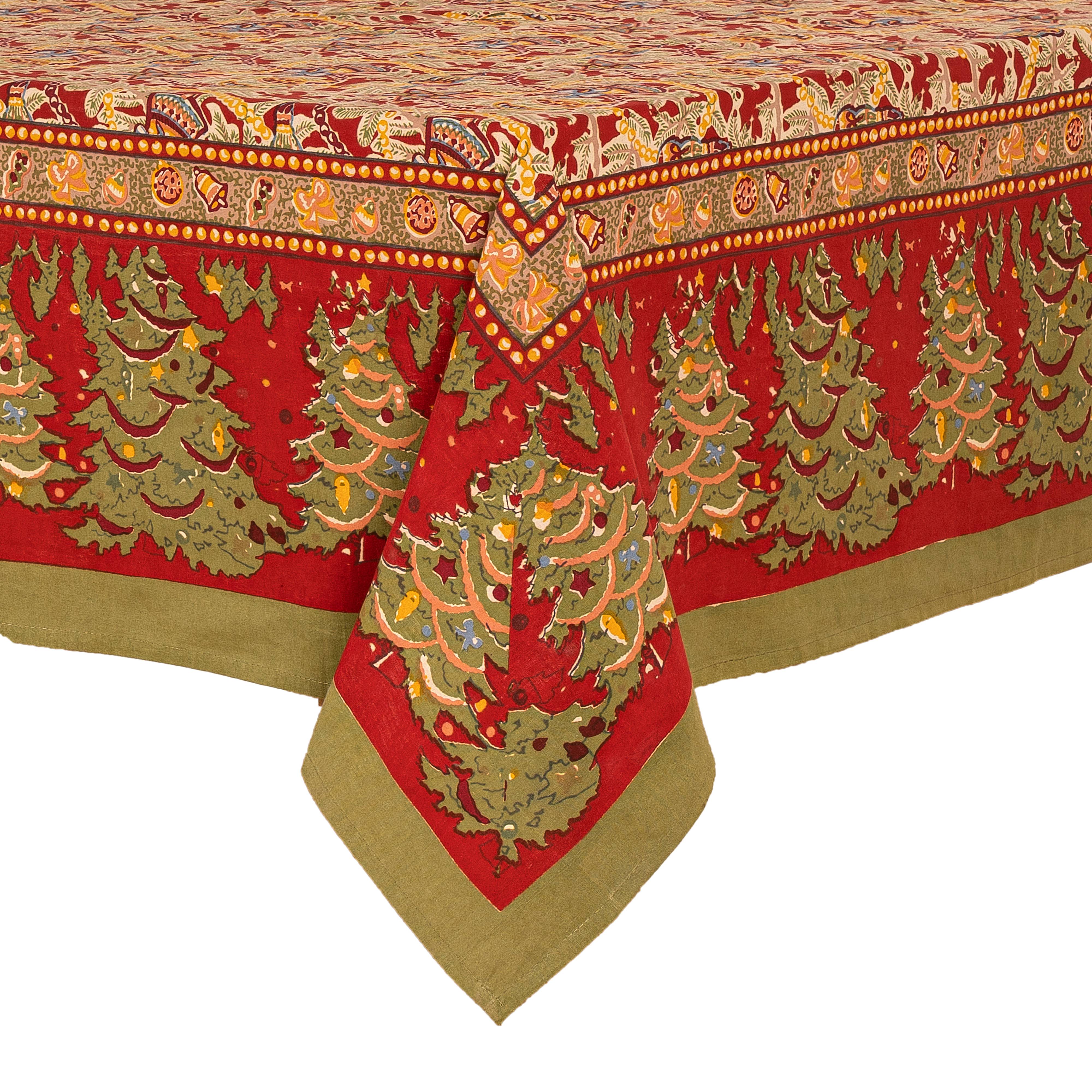 couleur-nature-noel-nappe-de-no-l-verte-rouge-71x106 image 8