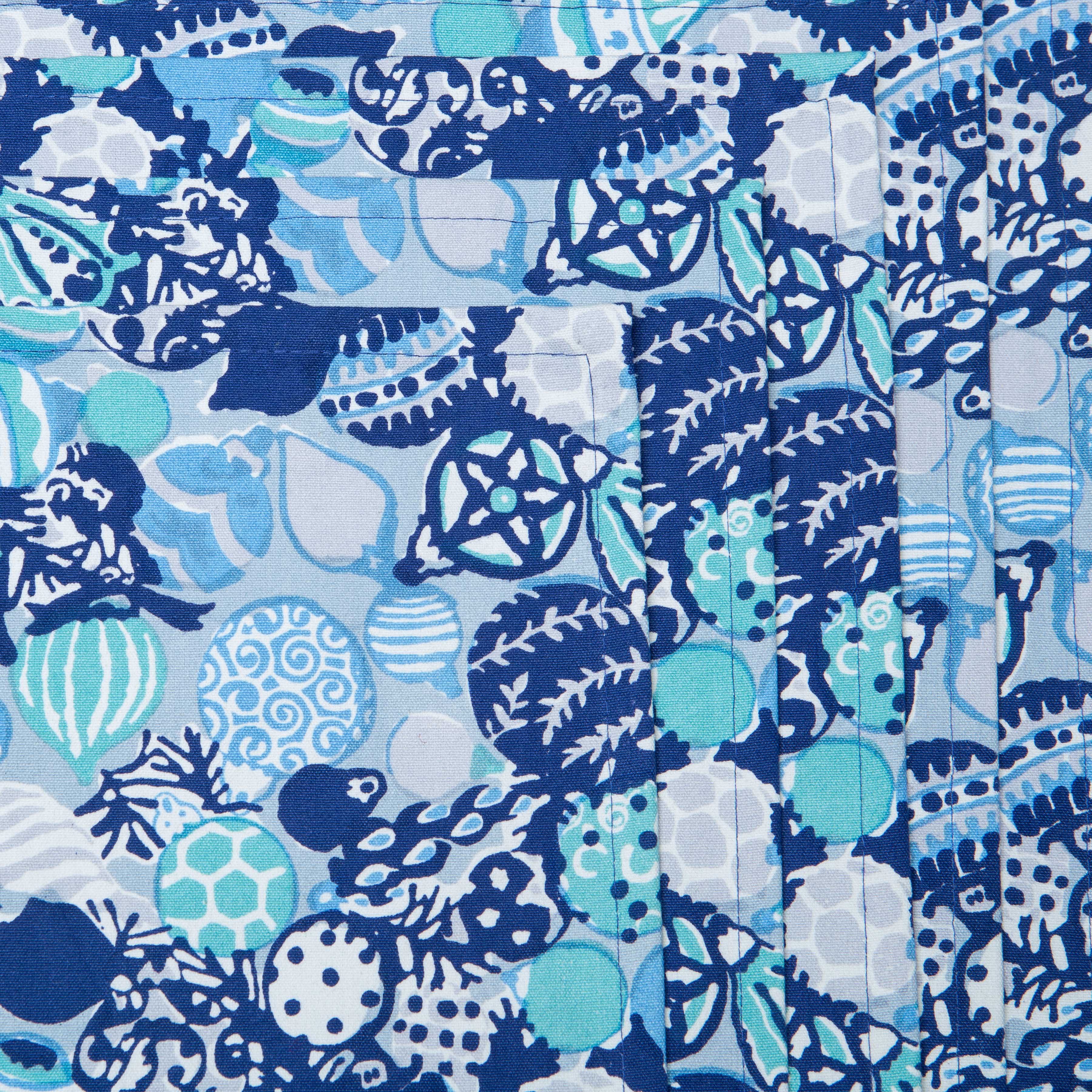 couleur-nature-ornaments-set-de-table-bleu-no-l-lot-de-6-coton image 3