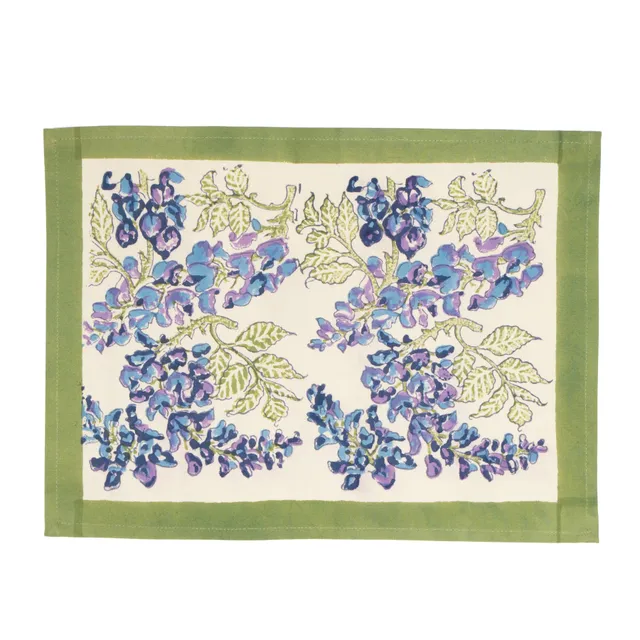couleur-nature-placemats-wisteria-set-de-table-lot-6-vert image 1