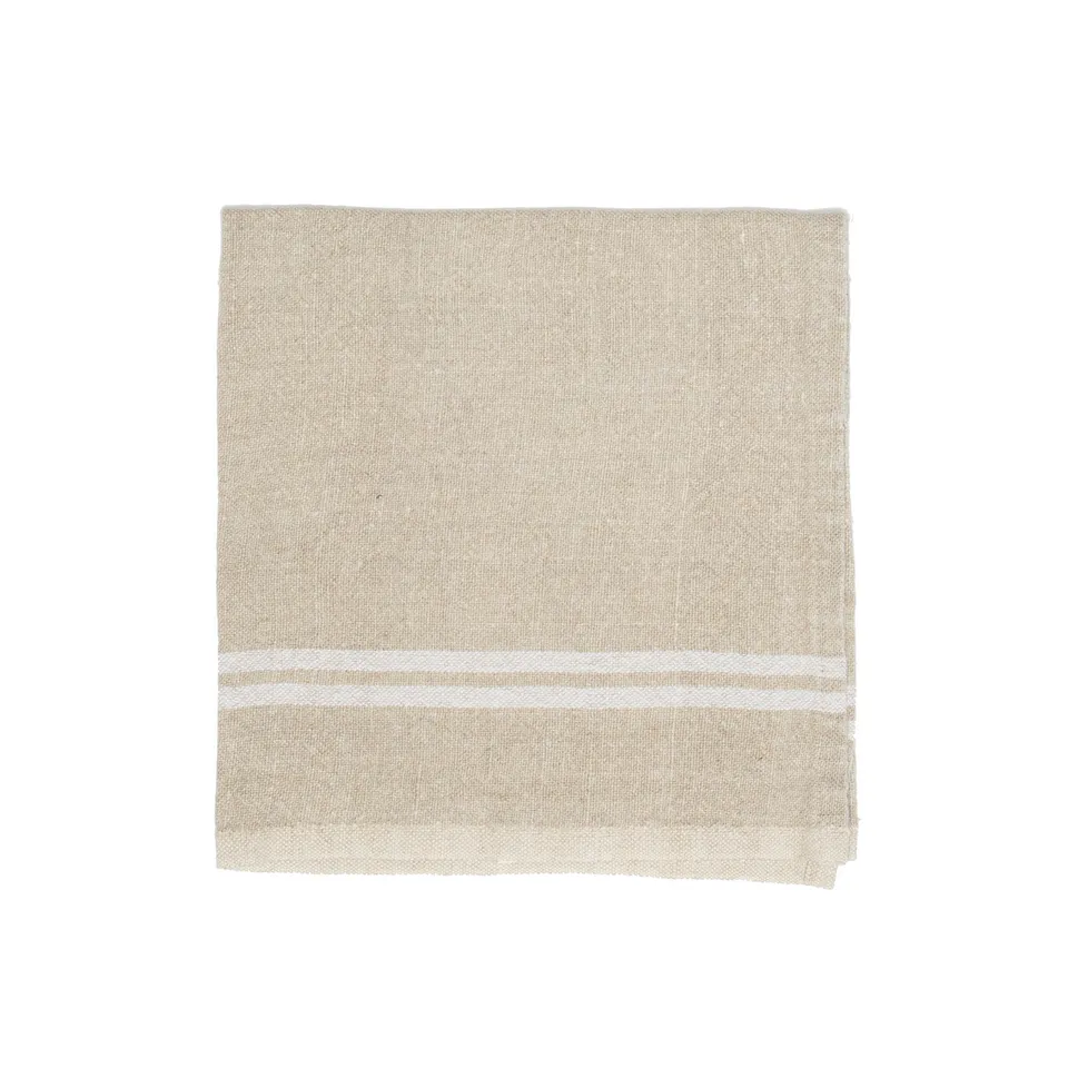 couleur-nature-vintage-linen-serviettes-table-ivoire-lot-4 image 1