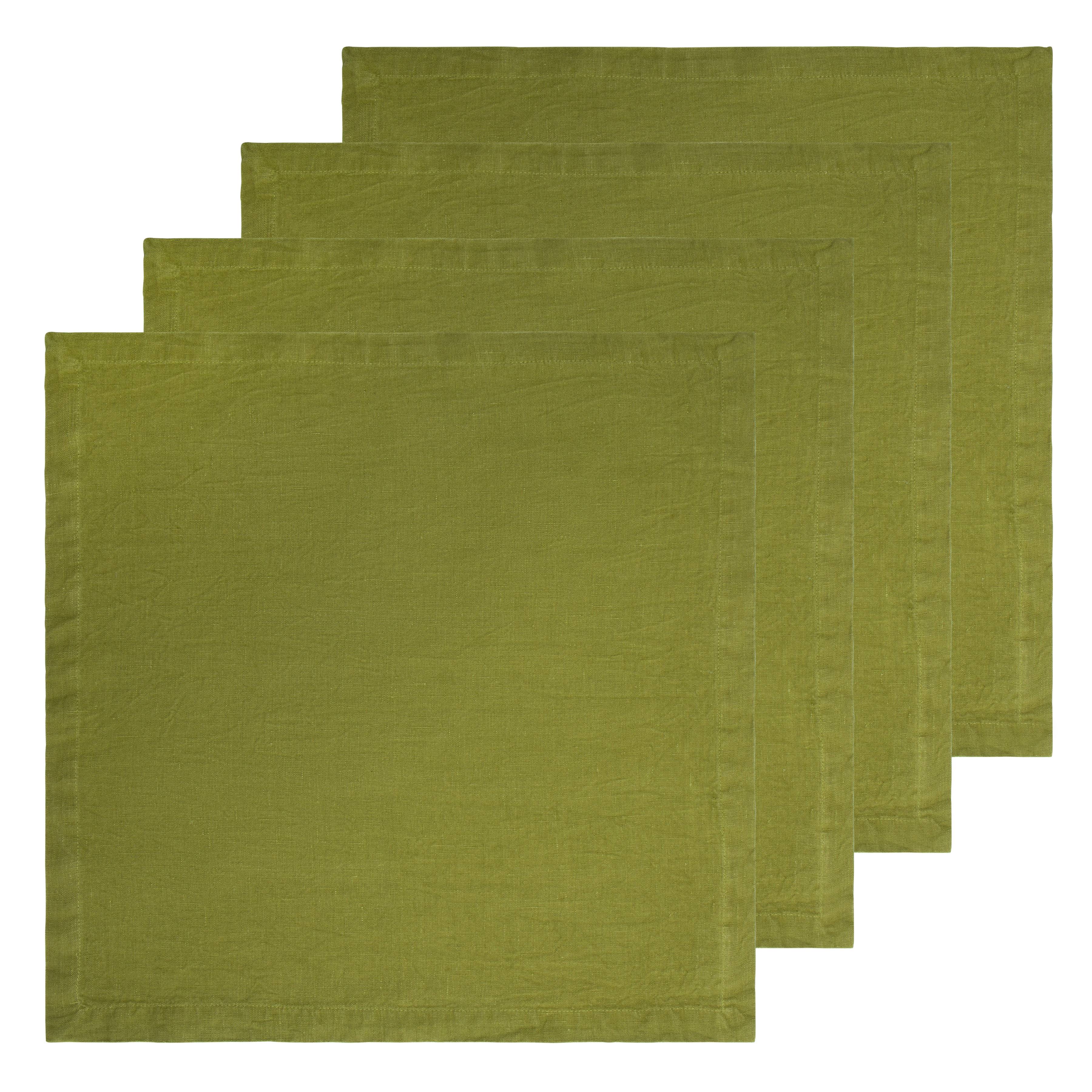 couleur-nature-everyday-serviettes-tissu-vert-avocat-lot-4 image 3