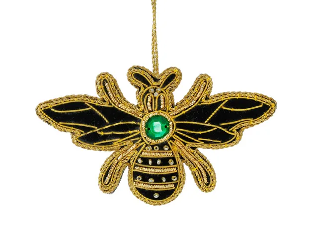 couleur-nature-green-bee-d-co-sapin-abeille-verte-brod-e image 1