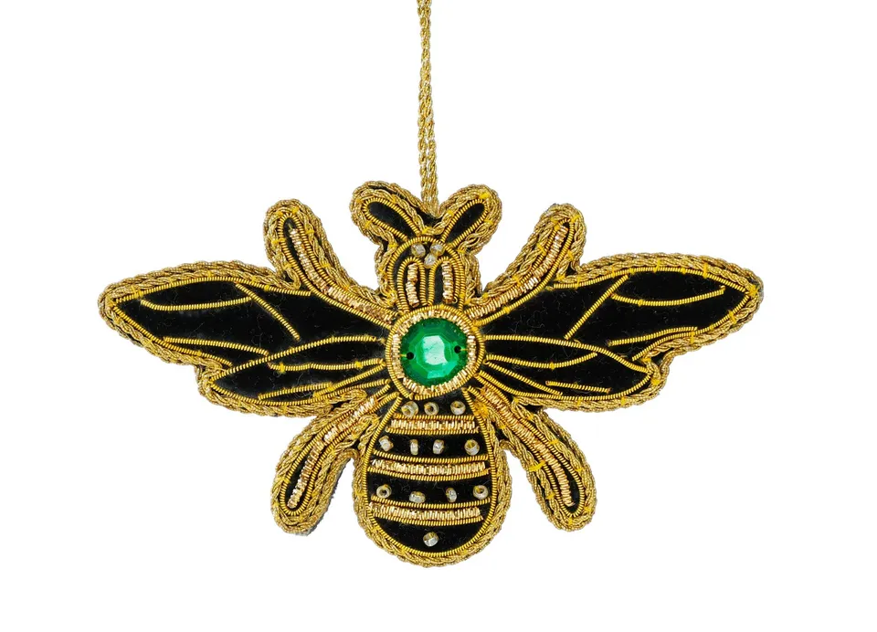 couleur-nature-green-bee-d-co-sapin-abeille-verte-brod-e image 1