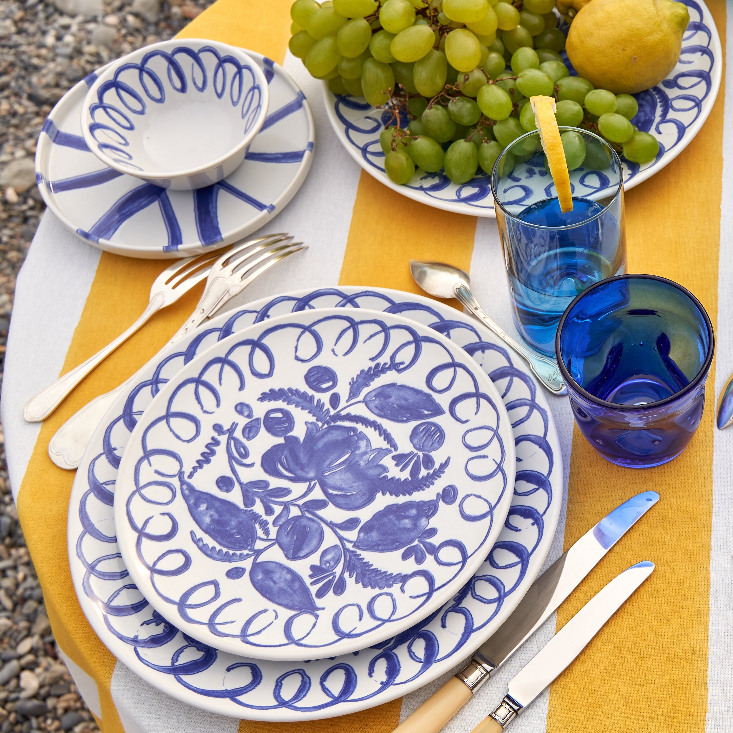 couleur-nature-amalfi-bol-c-ramique-blanc-bleu-23-cm image 3