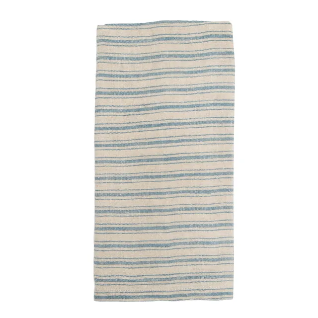 couleur-nature-boat-stripe-torchons-lin-bleu-lot-2 image 1