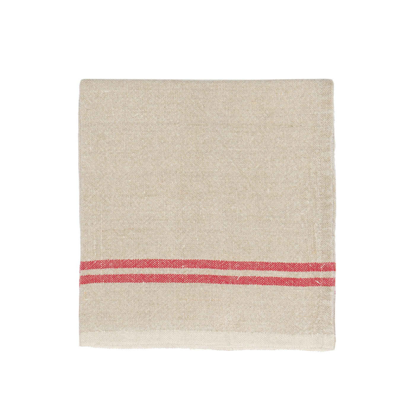 couleur-nature-vintage-linen-serviette-lin-lot-4-naturel-rouge image 1