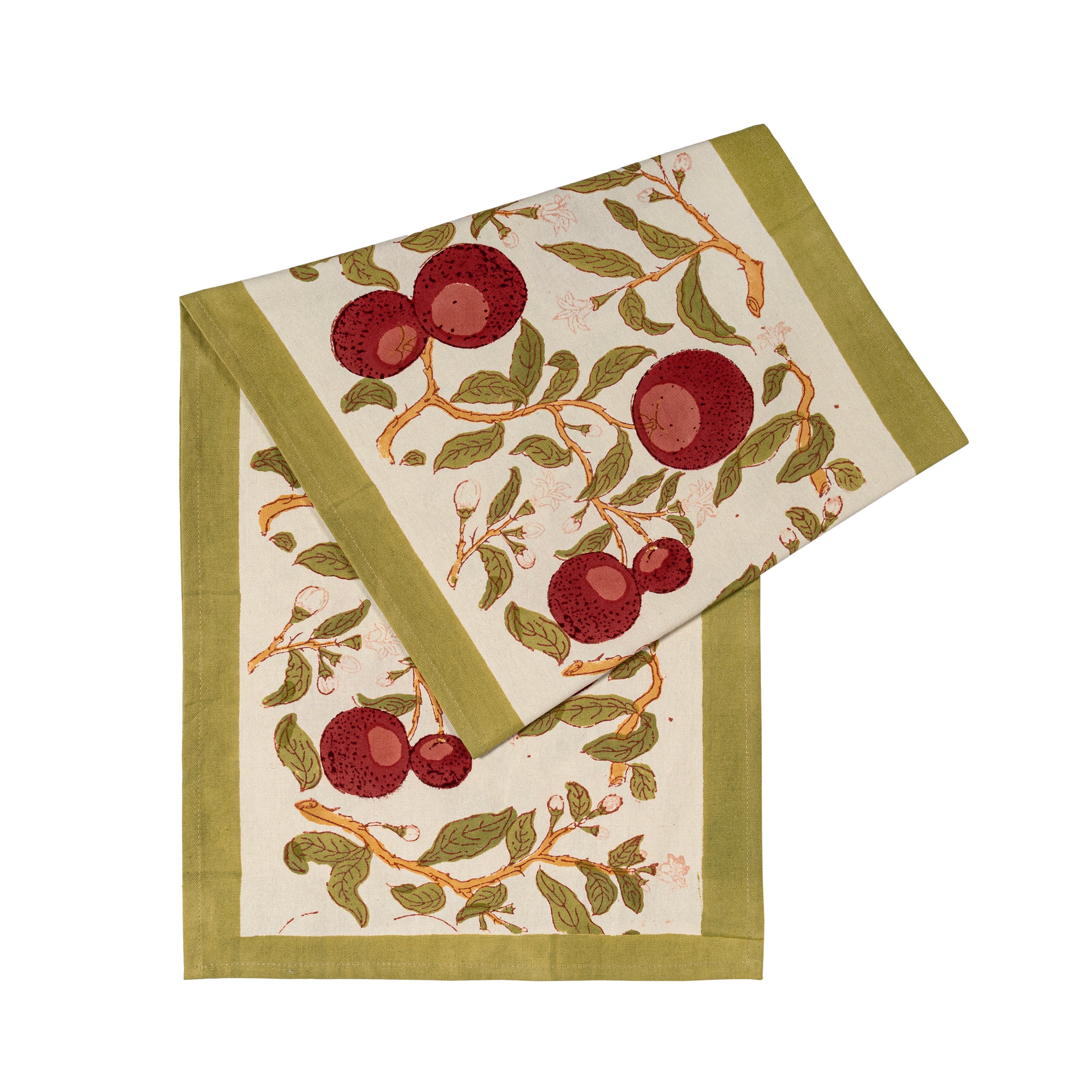 couleur-nature-orange-tree-chemin-de-table-rouge-vert-16x72 image 3