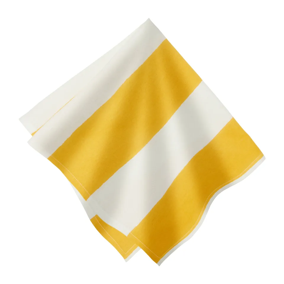couleur-nature-st-tropez-serviettes-jaune-rayures-lot-6 image 1