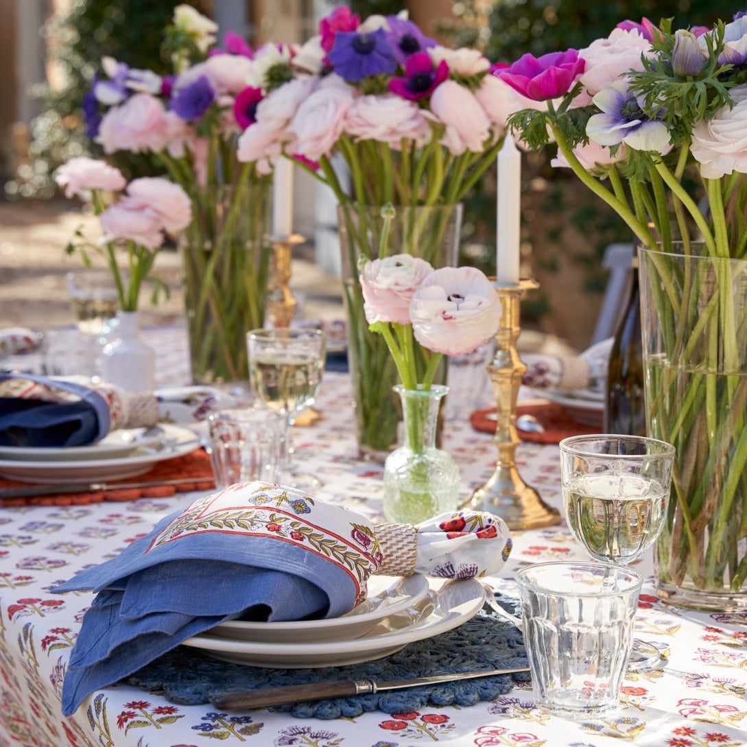 couleur-nature-daisy-jute-set-de-table-rond-bleu-jean-lot-4 image 4