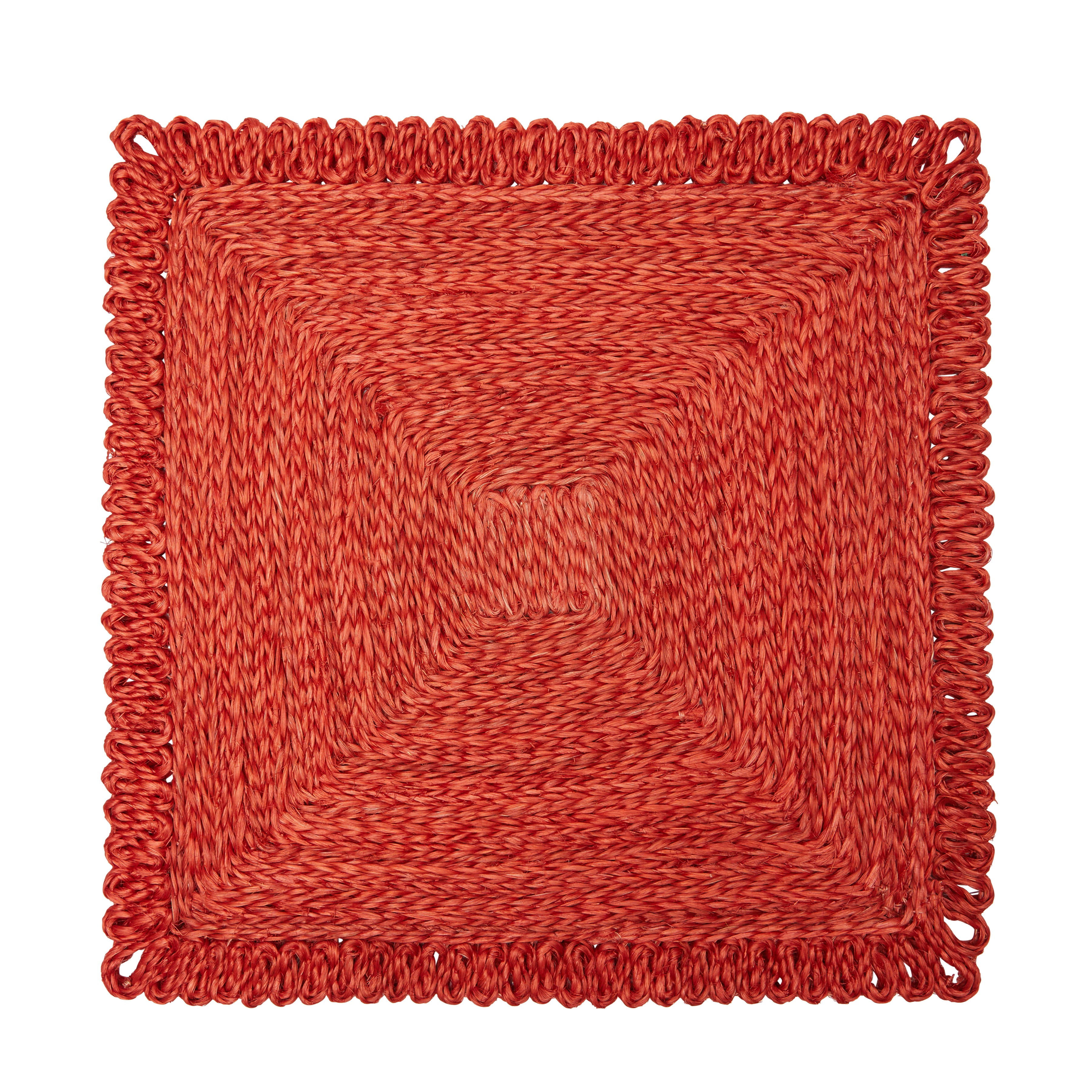 couleur-nature-loopy-square-sets-table-abaca-rouges-lot-4 image 1
