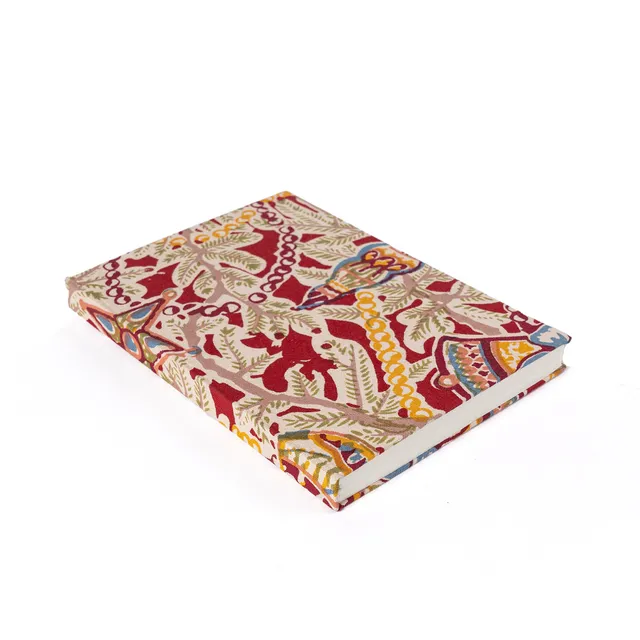 couleur-nature-no-l-carnet-tissu-rouge-vert-13x18-cm-60-pages image 1