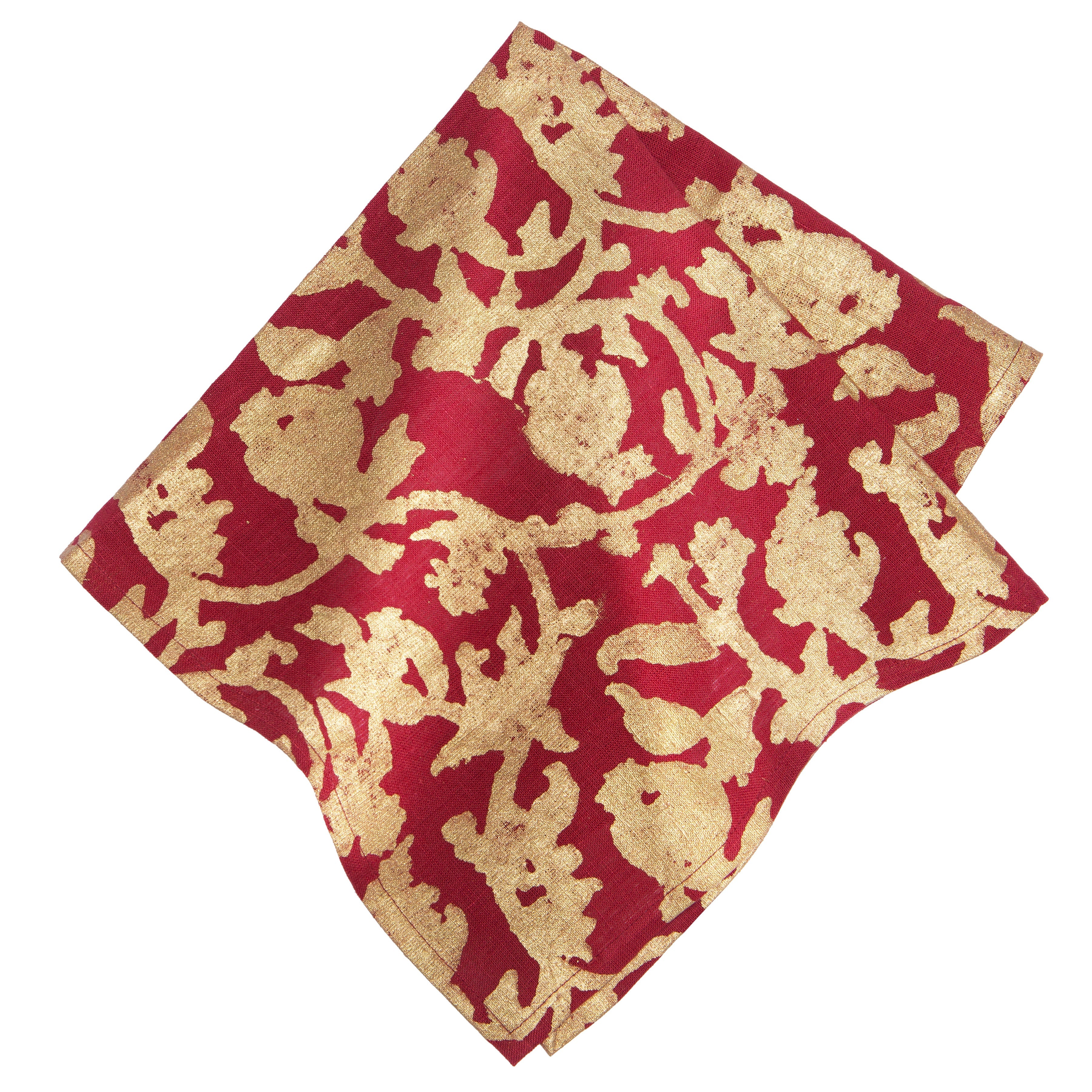 couleur-nature-saint-r-my-serviettes-lin-or-rouge-lot-de-6 image 1