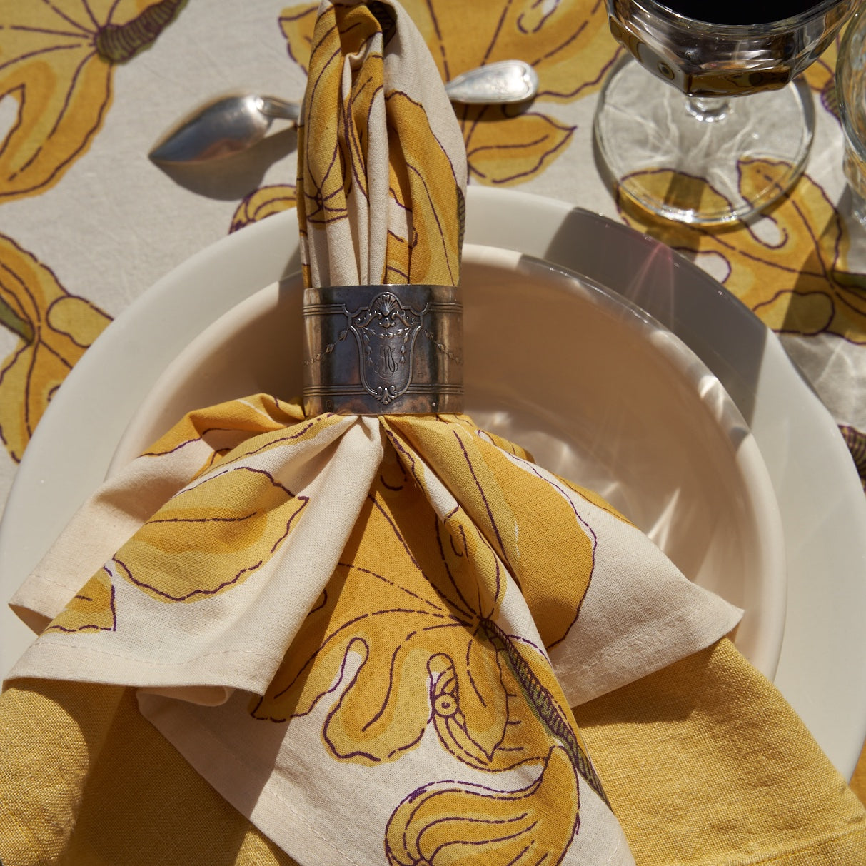 couleur-nature-fig-citrine-serviettes-coton-lot-6-ivoire image 3