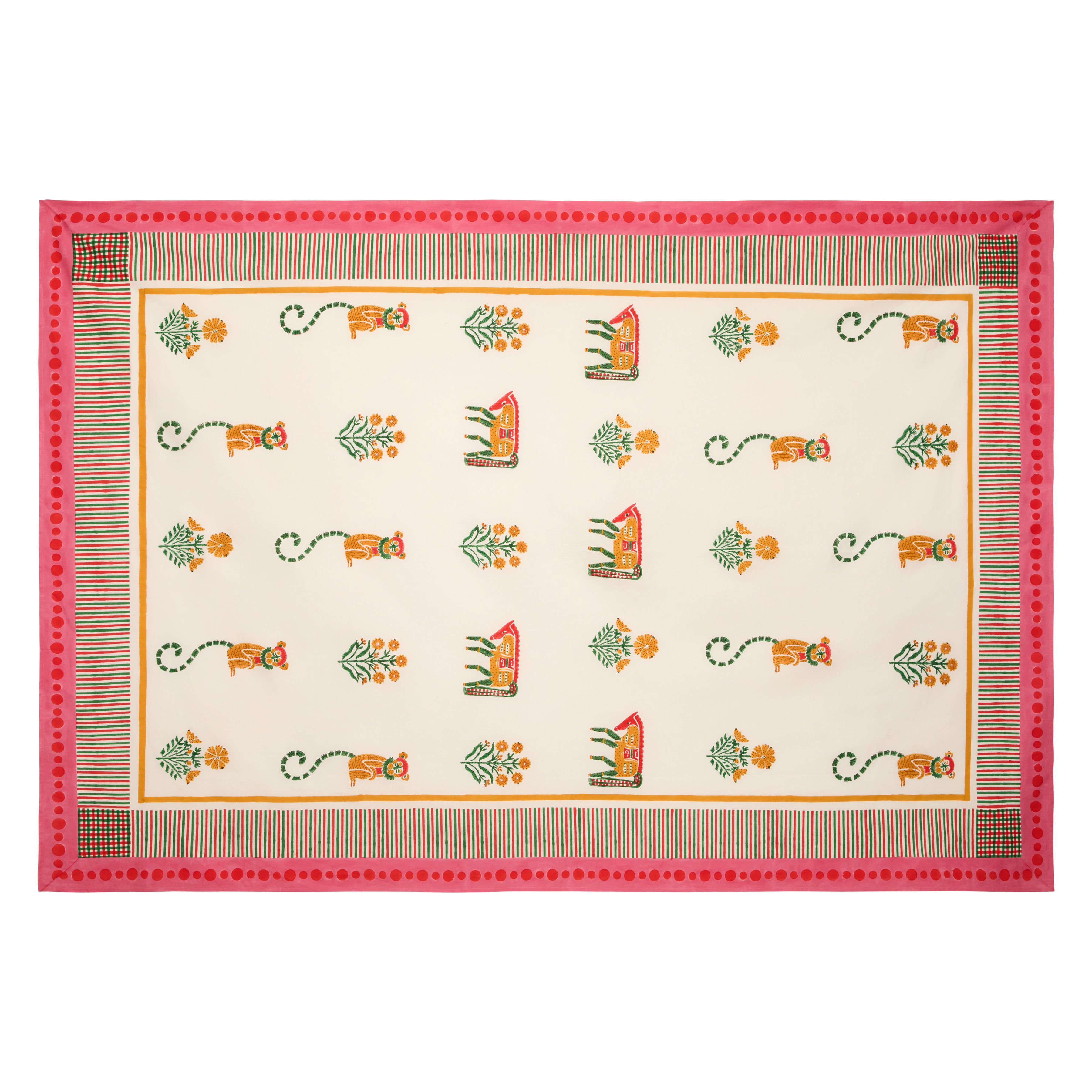 couleur-nature-menagerie-pink-nappe-coton-rose-59x86 image 7