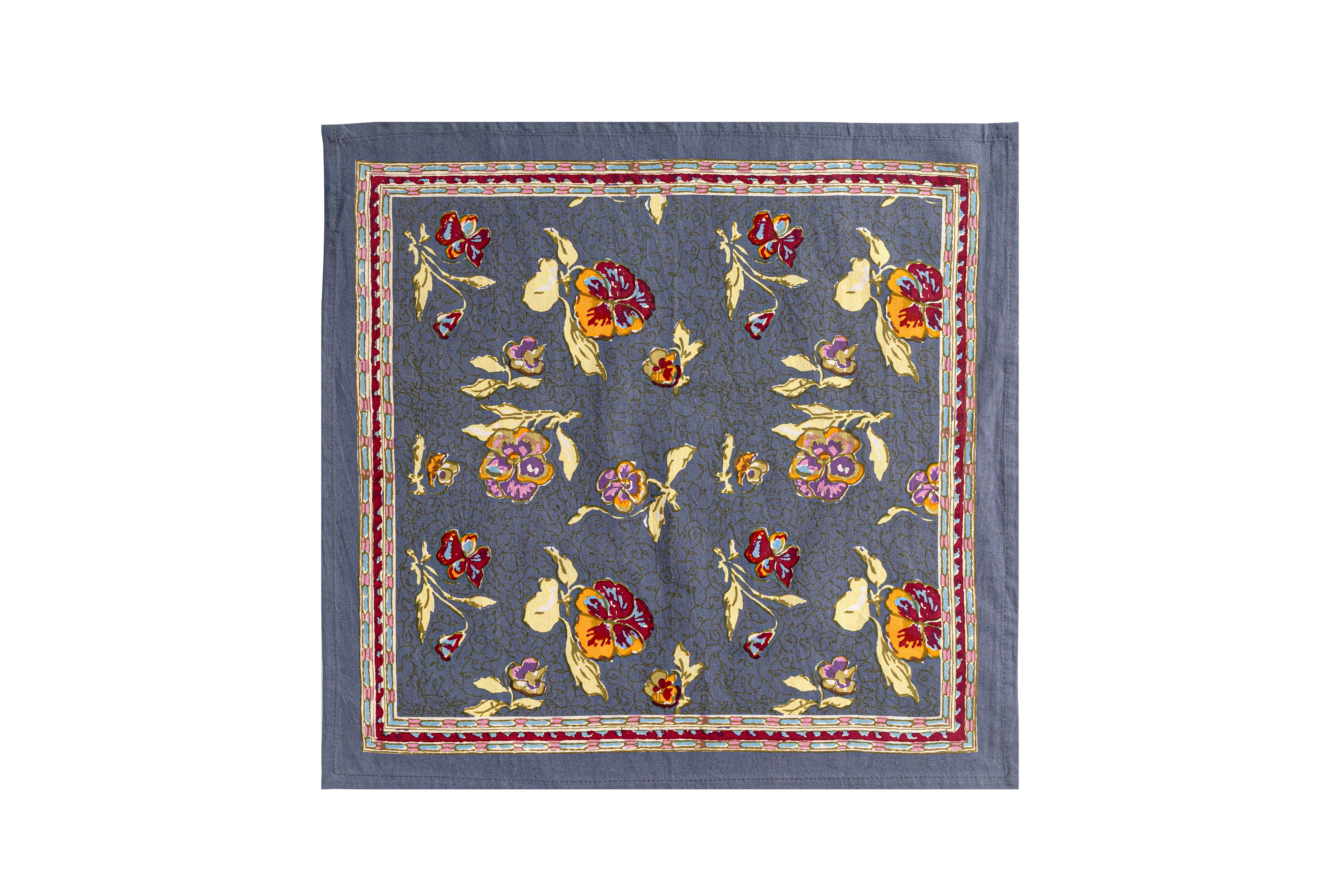 couleur-nature-pansy-serviettes-coton-rouges-lot-de-6 image 3