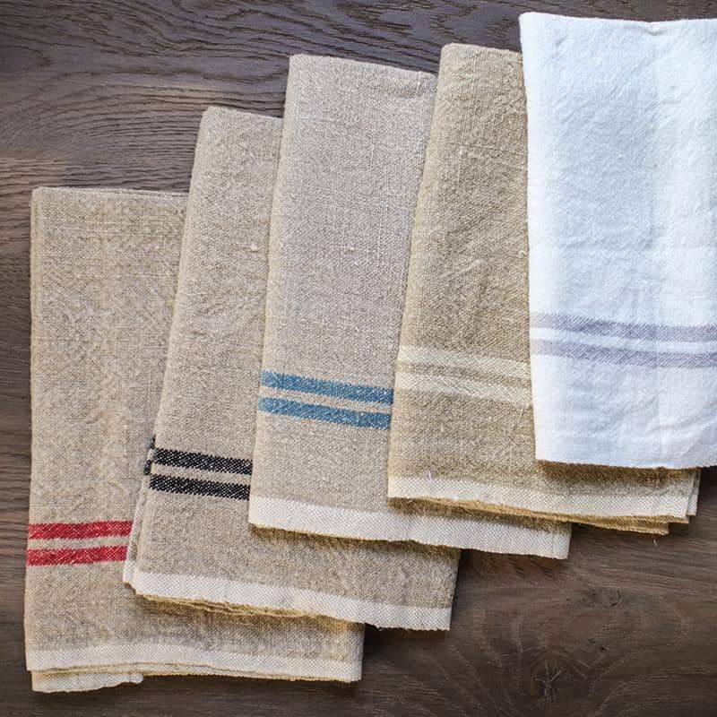couleur-nature-vintage-serviettes-lin-naturel-noir-lot-4 image 4