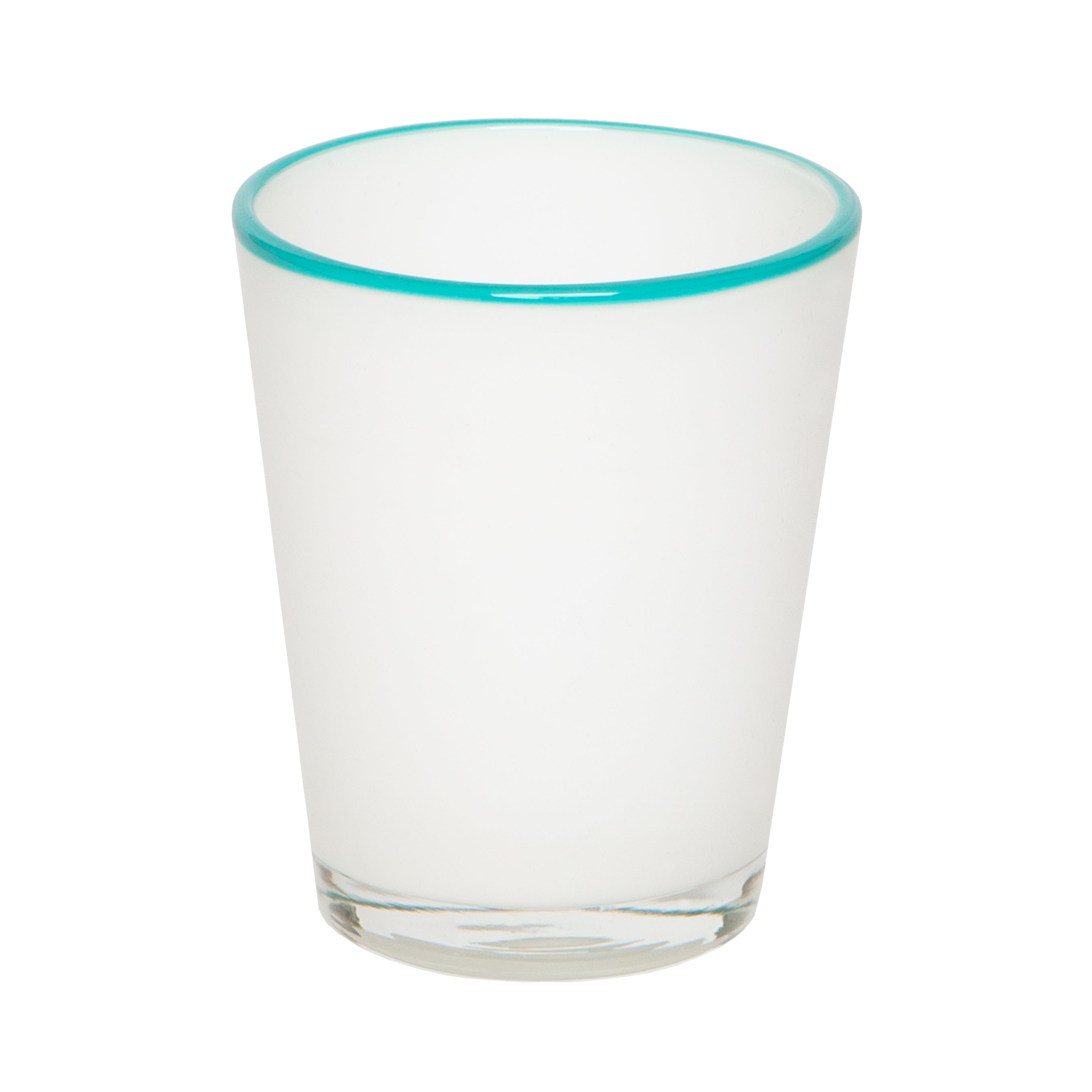 couleur-nature-summer-verre-souffl-blanc-turquoise-26cl-lot-4 image 2