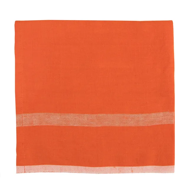 couleur-nature-laundered-linen-serviettes-lin-orange-lot-4 image 1