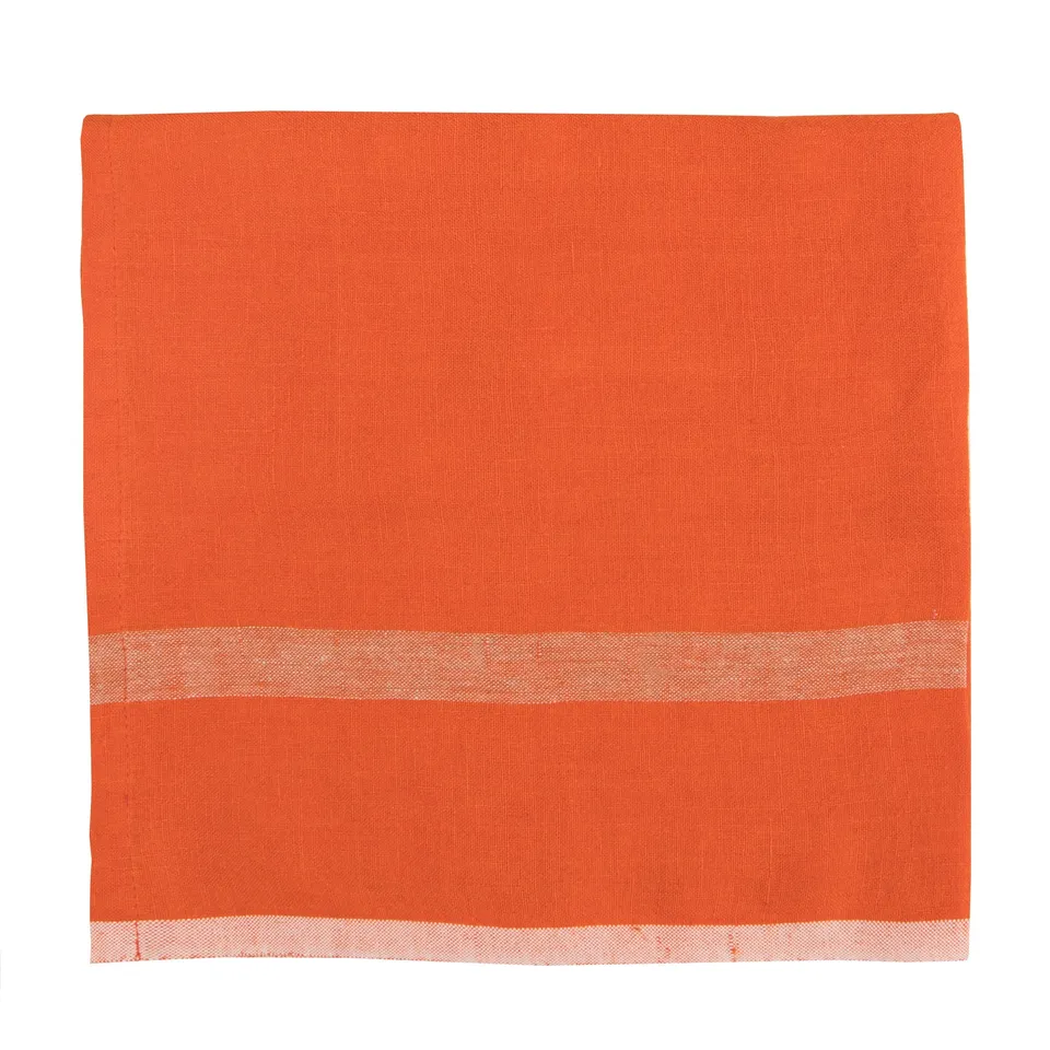 couleur-nature-laundered-linen-serviettes-lin-orange-lot-4 image 1