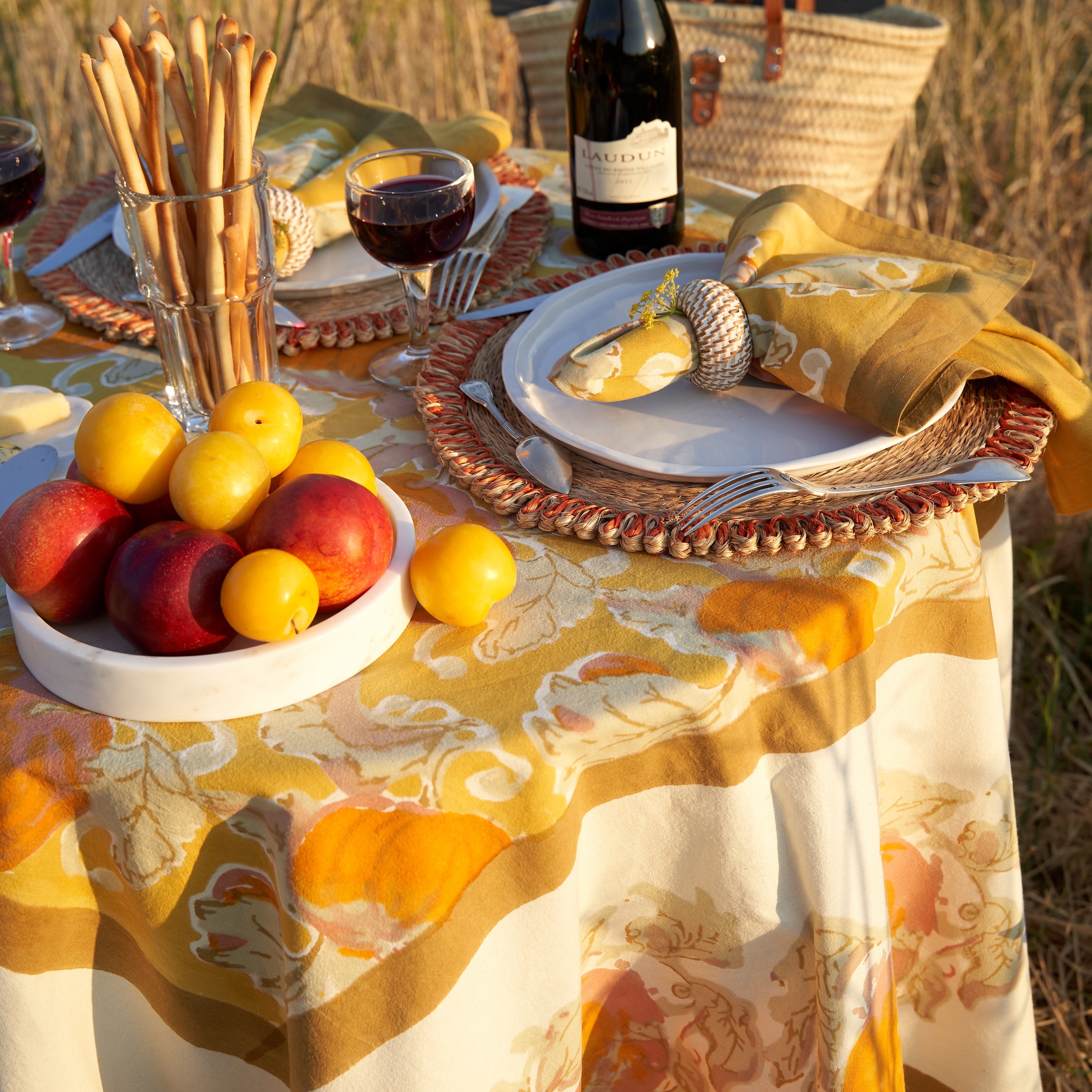 couleur-nature-loopy-abaca-sets-table-ronds-orange-lot-4-15 image 2