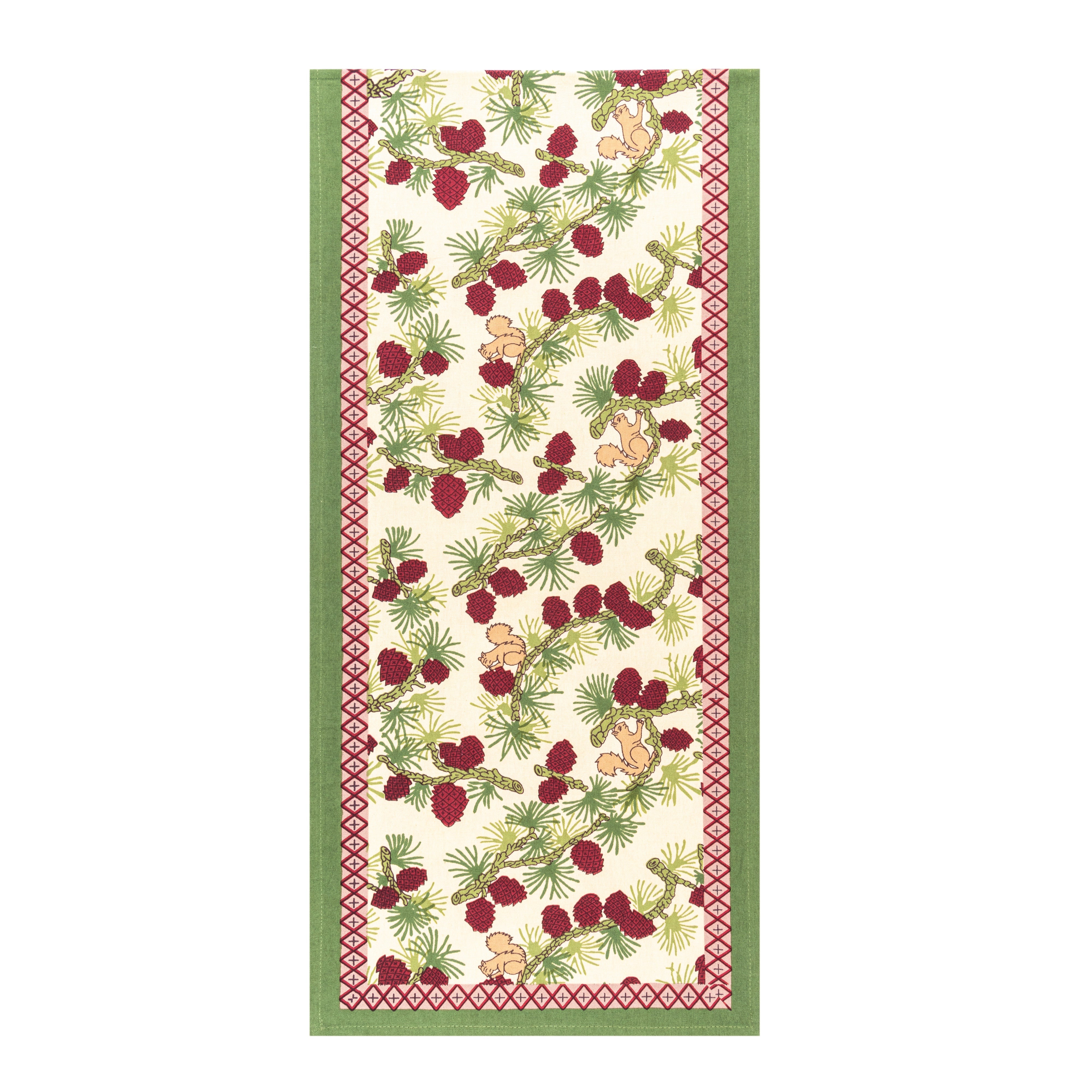 couleur-nature-squirrel-chemin-table-coton-rouge-40x183-cm image 2