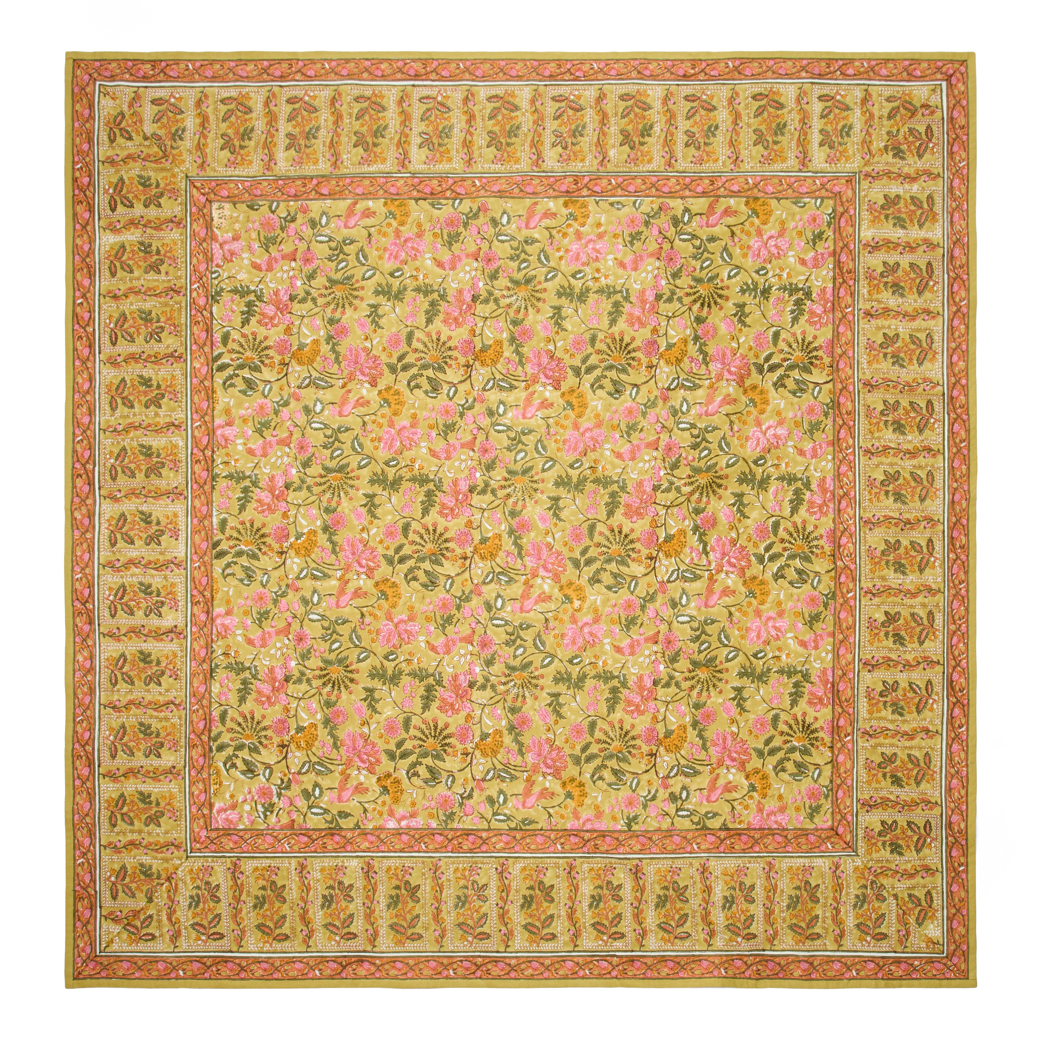 couleur-nature-damaris-nappe-rose-moutarde-59x86-coton image 7